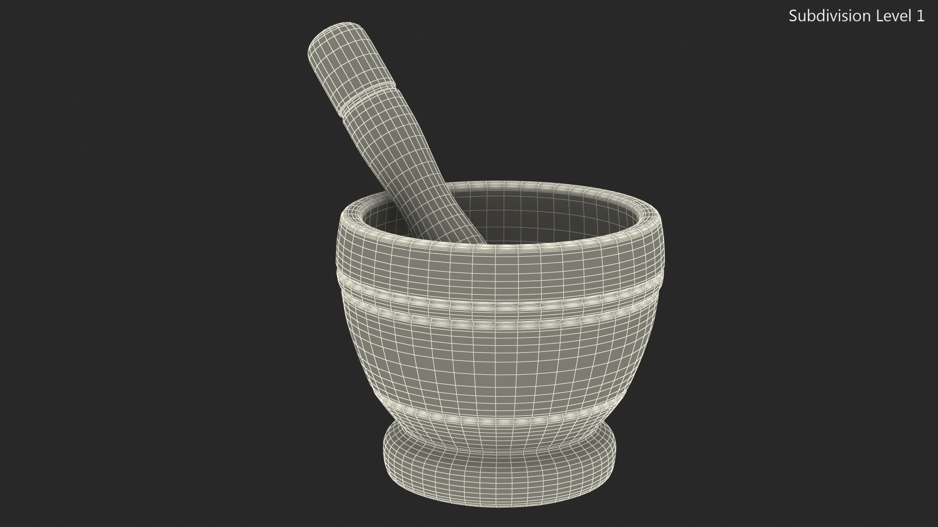 Marble Mortar and Pestle 3D model