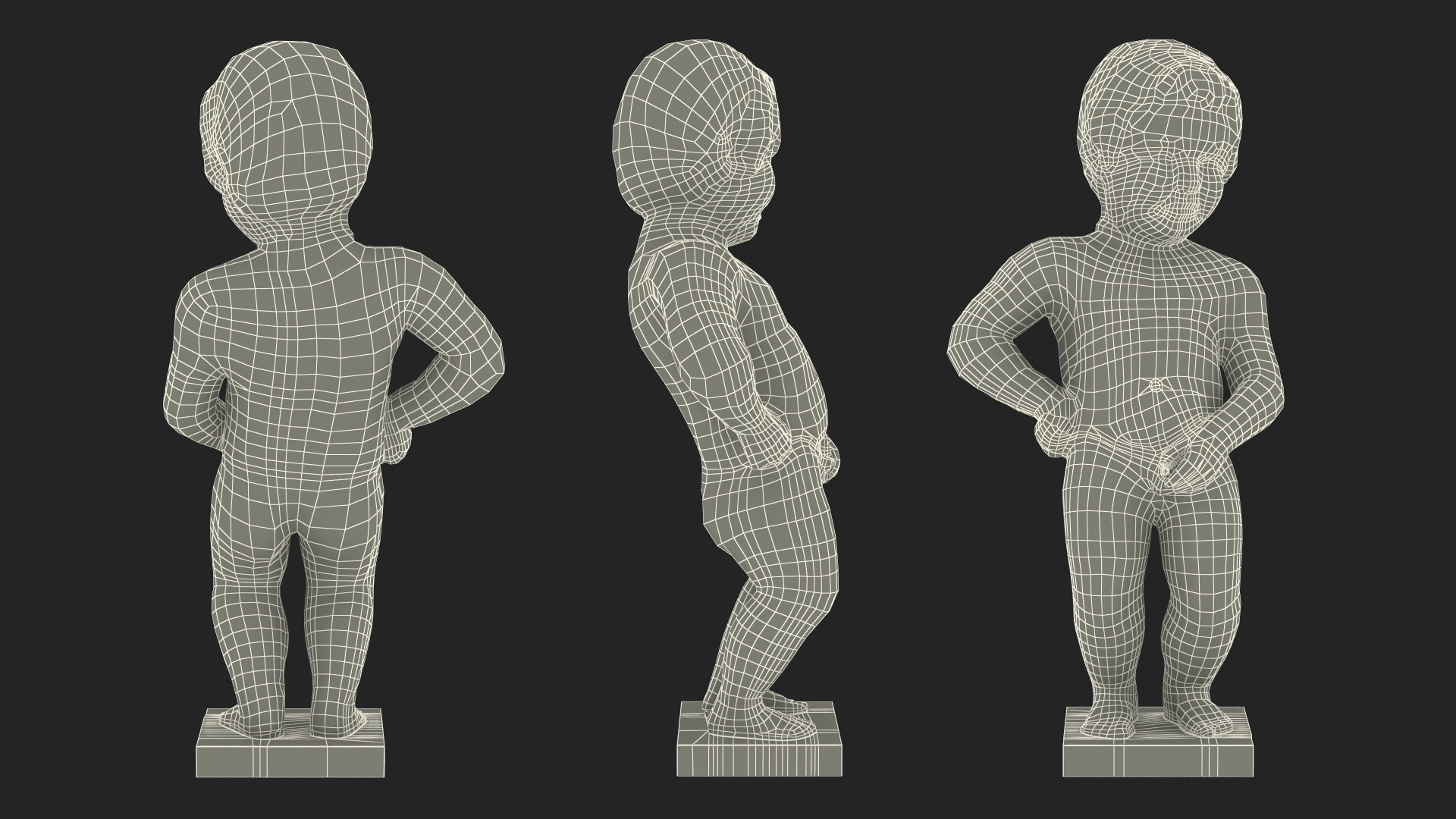 Manneken Pis Statue for 3D Print 3D