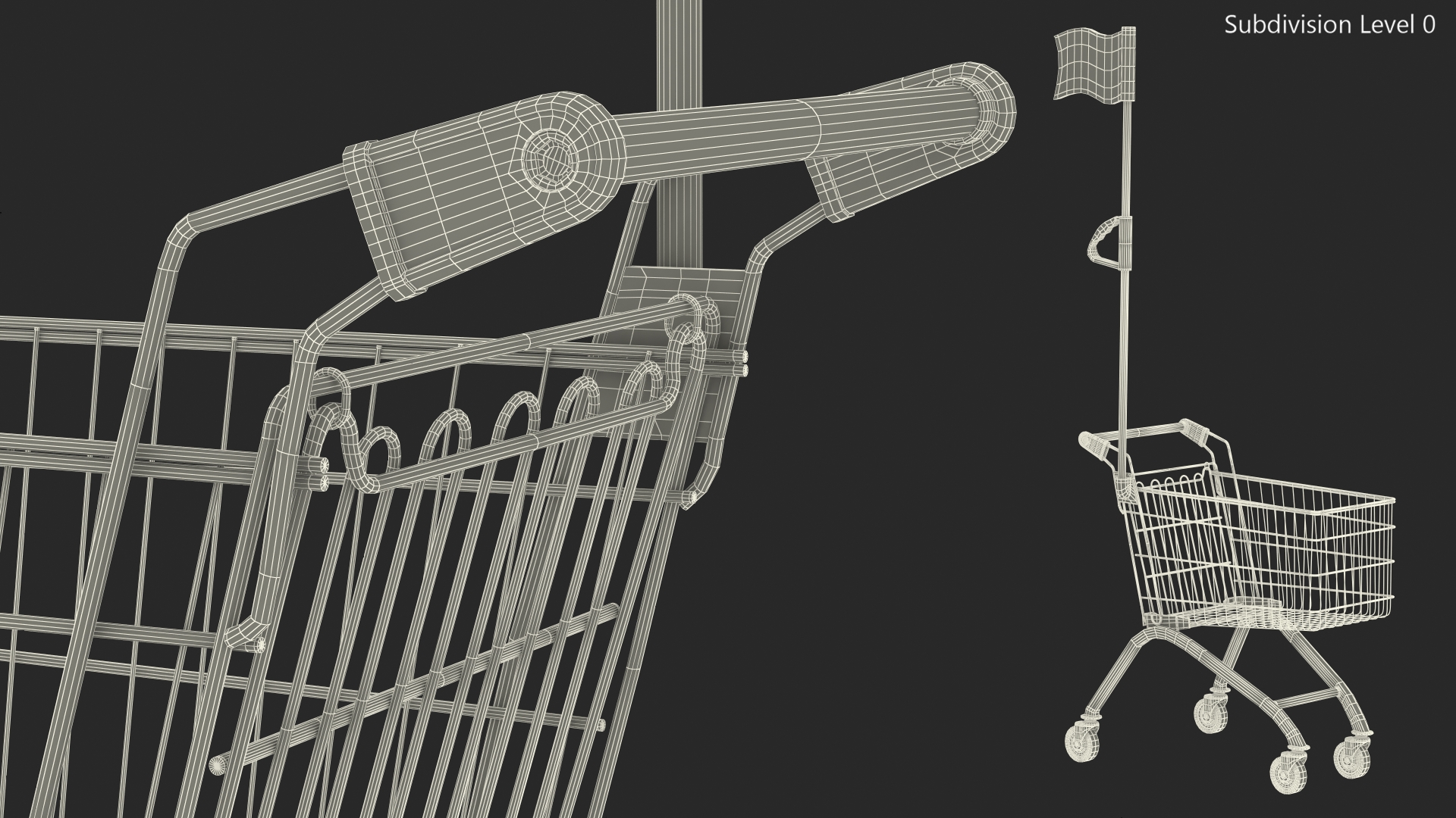 Kid Size Shopping Cart 3D