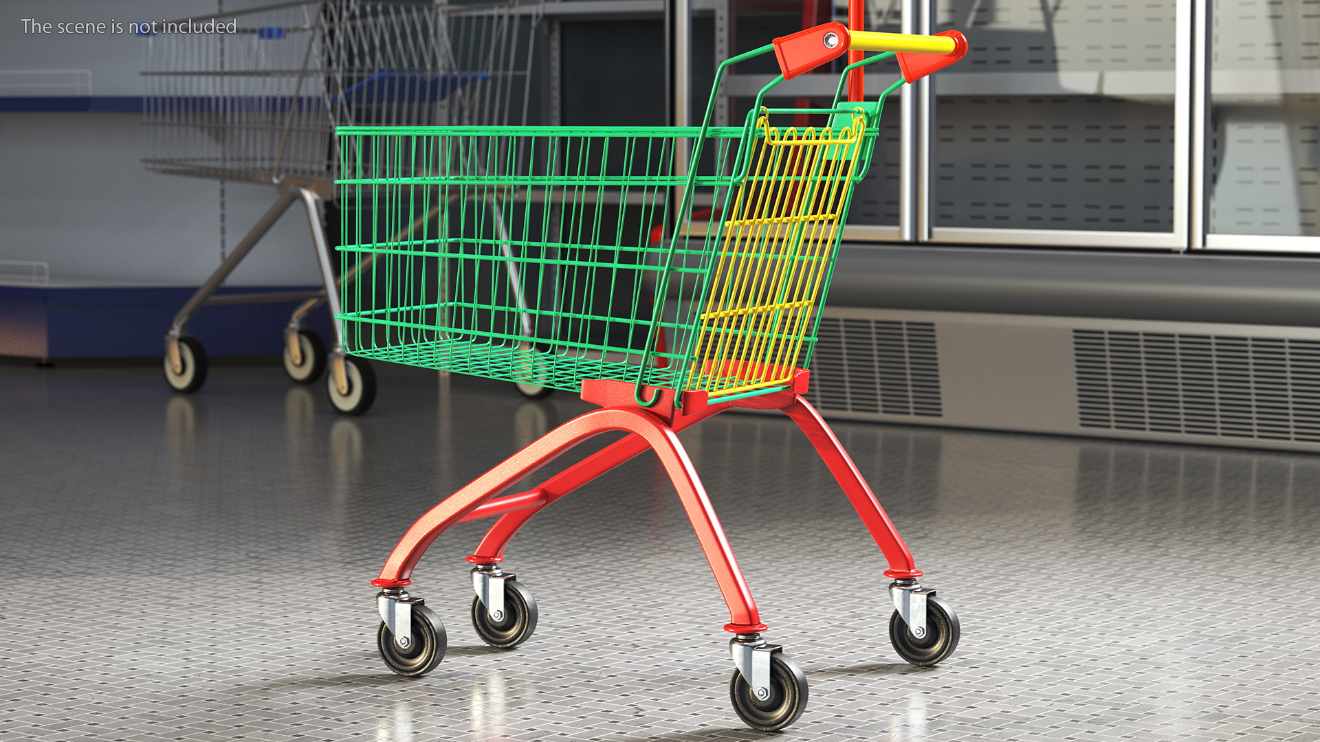 Kid Size Shopping Cart 3D