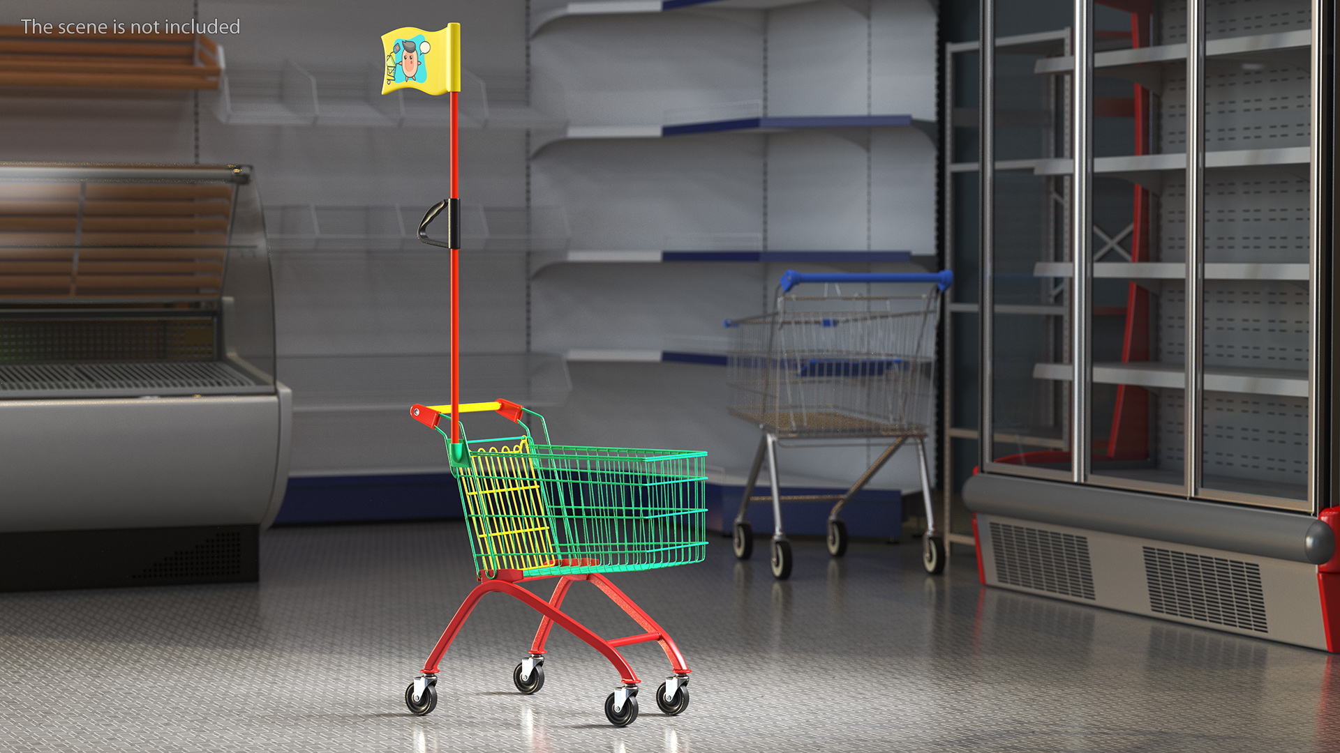 Kid Size Shopping Cart 3D