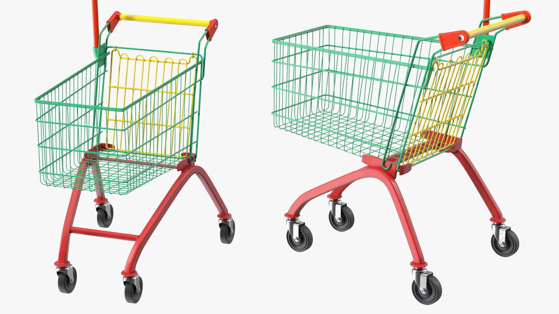 Kid Size Shopping Cart 3D