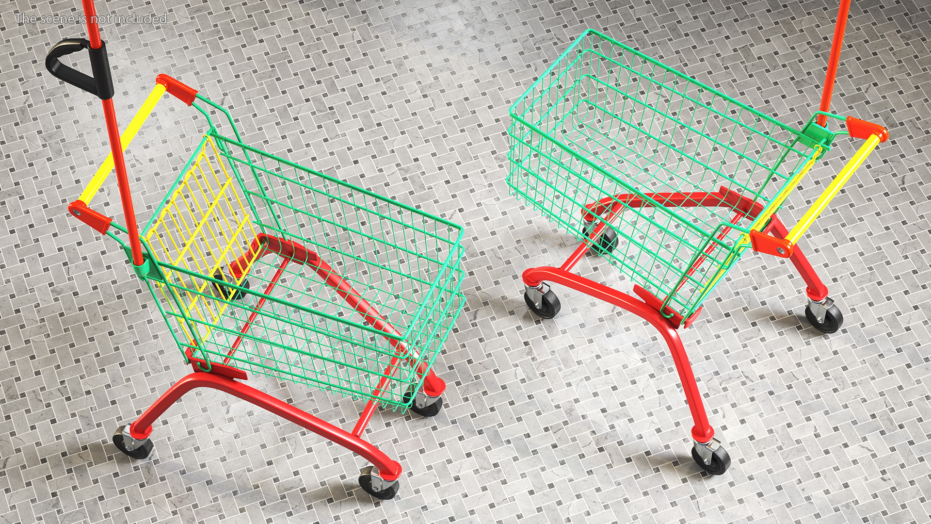 Kid Size Shopping Cart 3D