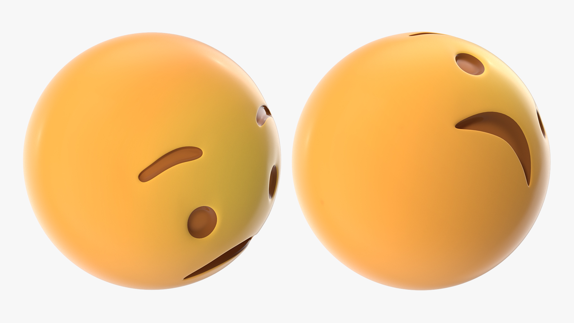 3D Worried Emoji model