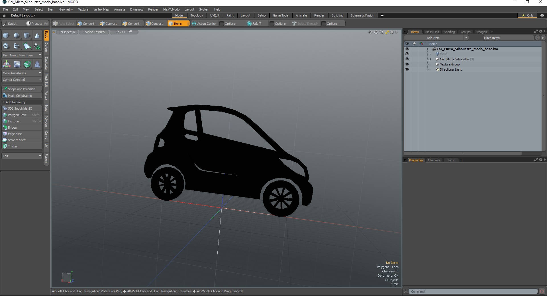 3D model Car Micro Silhouette