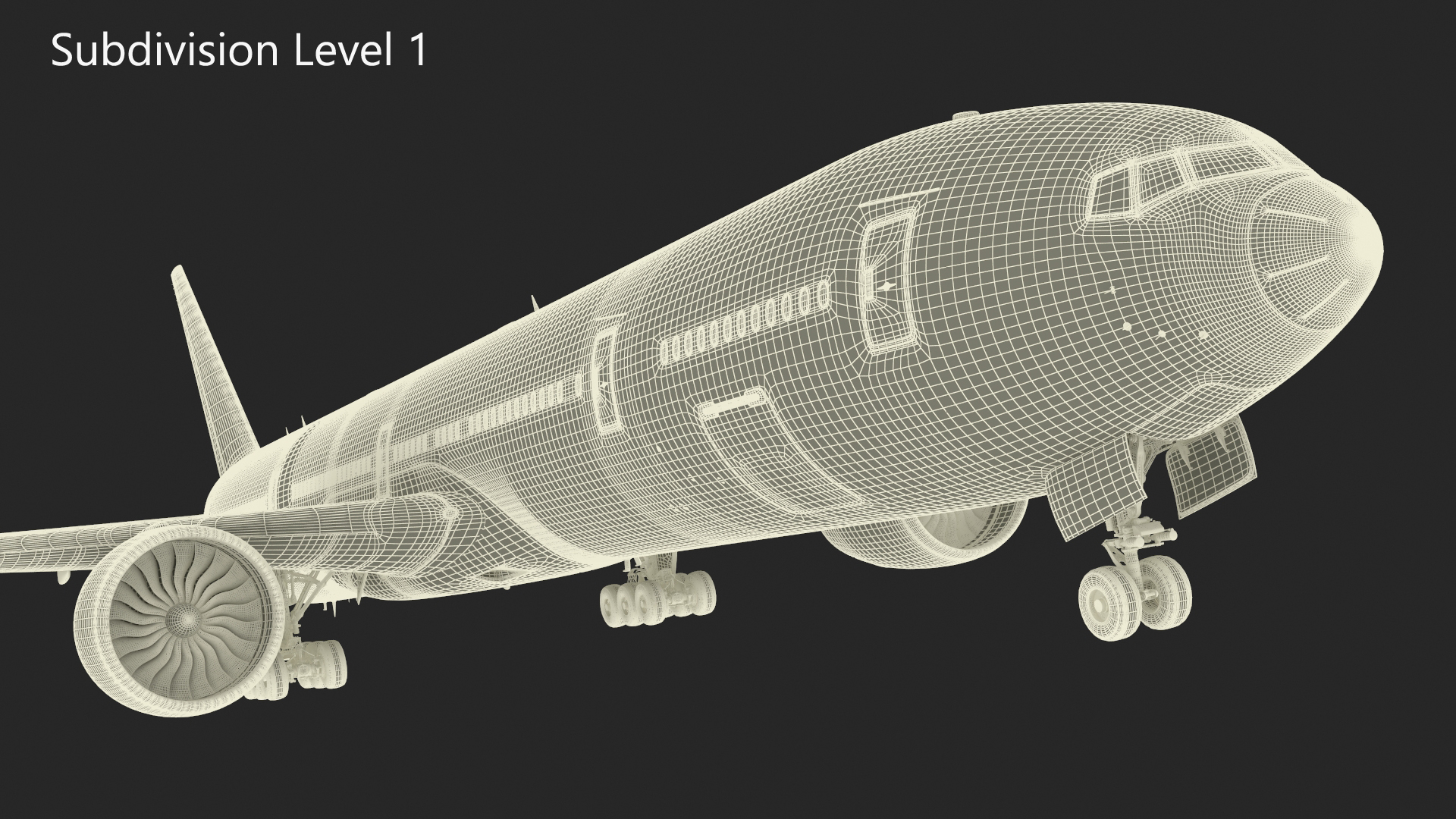 3D Boeing 777 United Airlines Rigged model