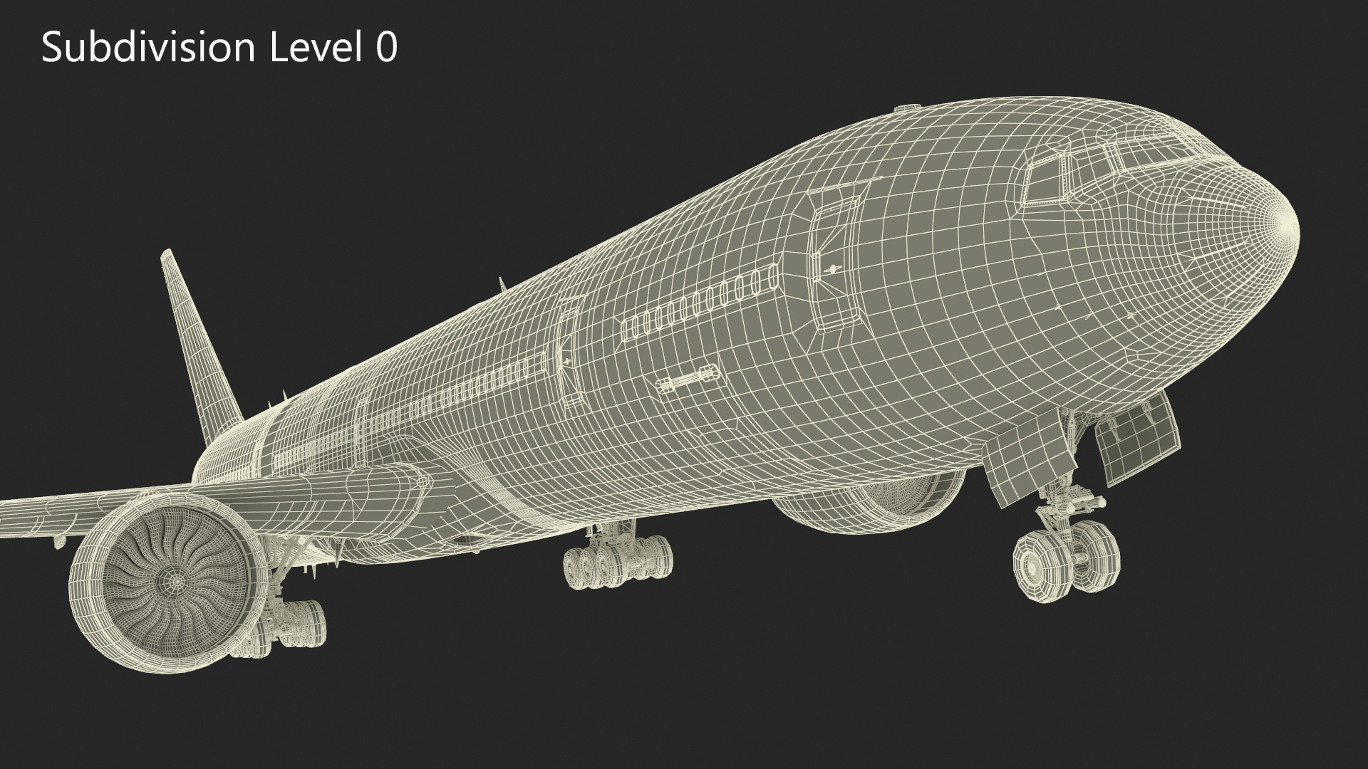 3D Boeing 777 United Airlines Rigged model