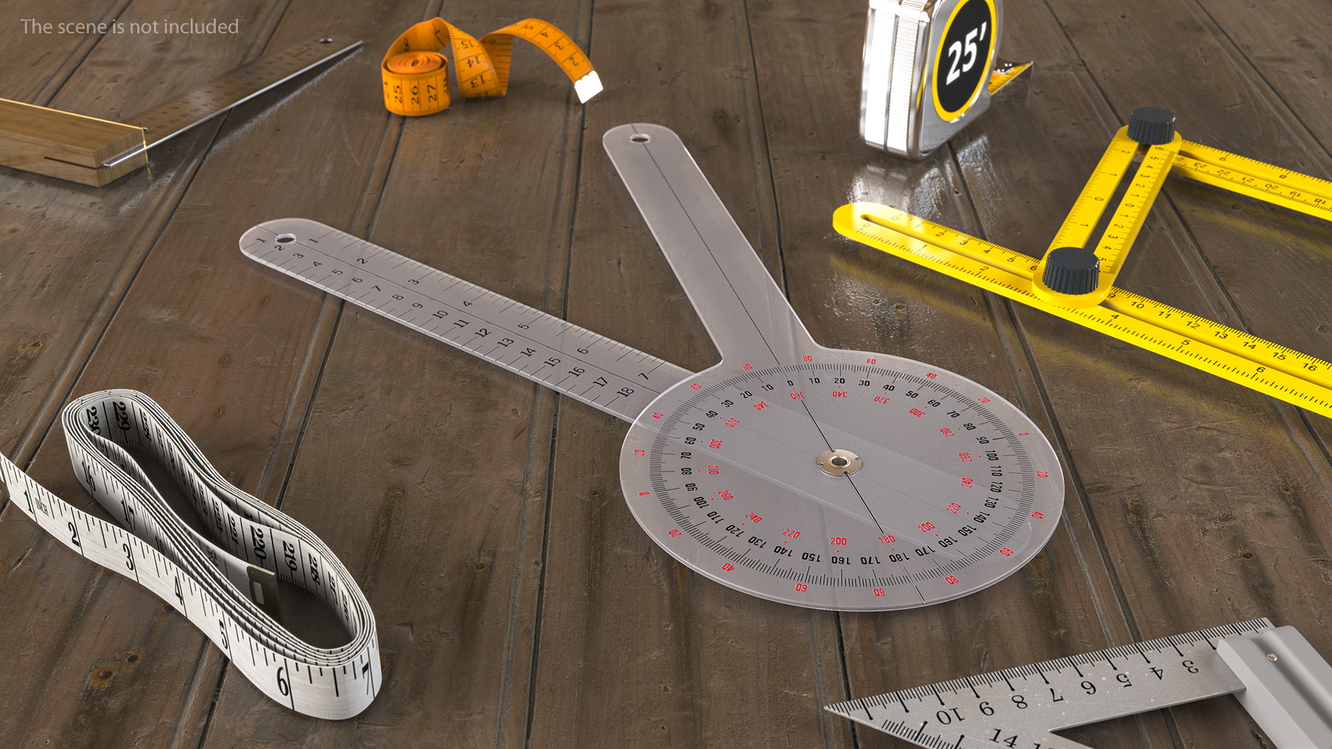 3D model Transparent Plastic Goniometer