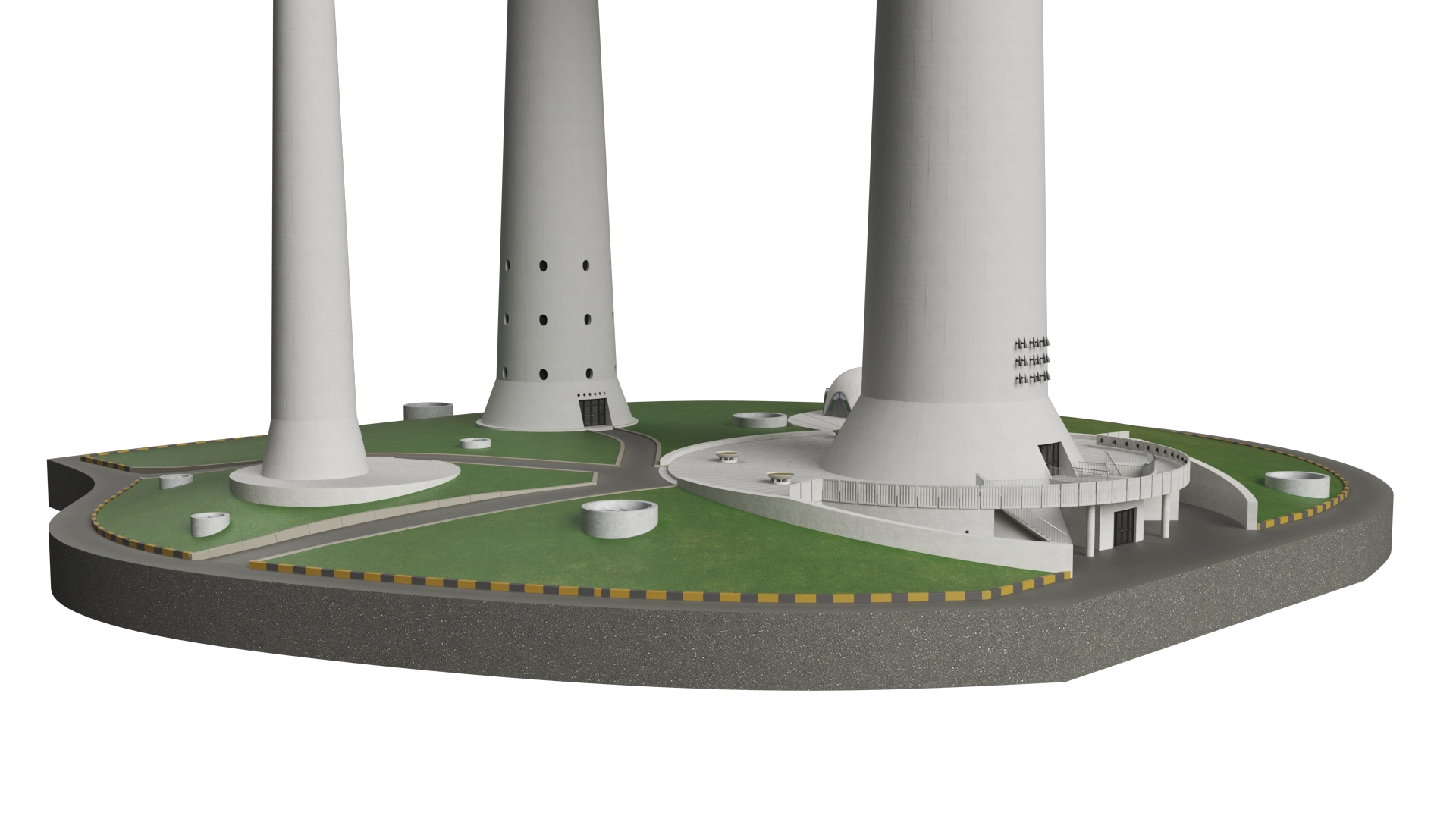 3D Kuwait Towers model