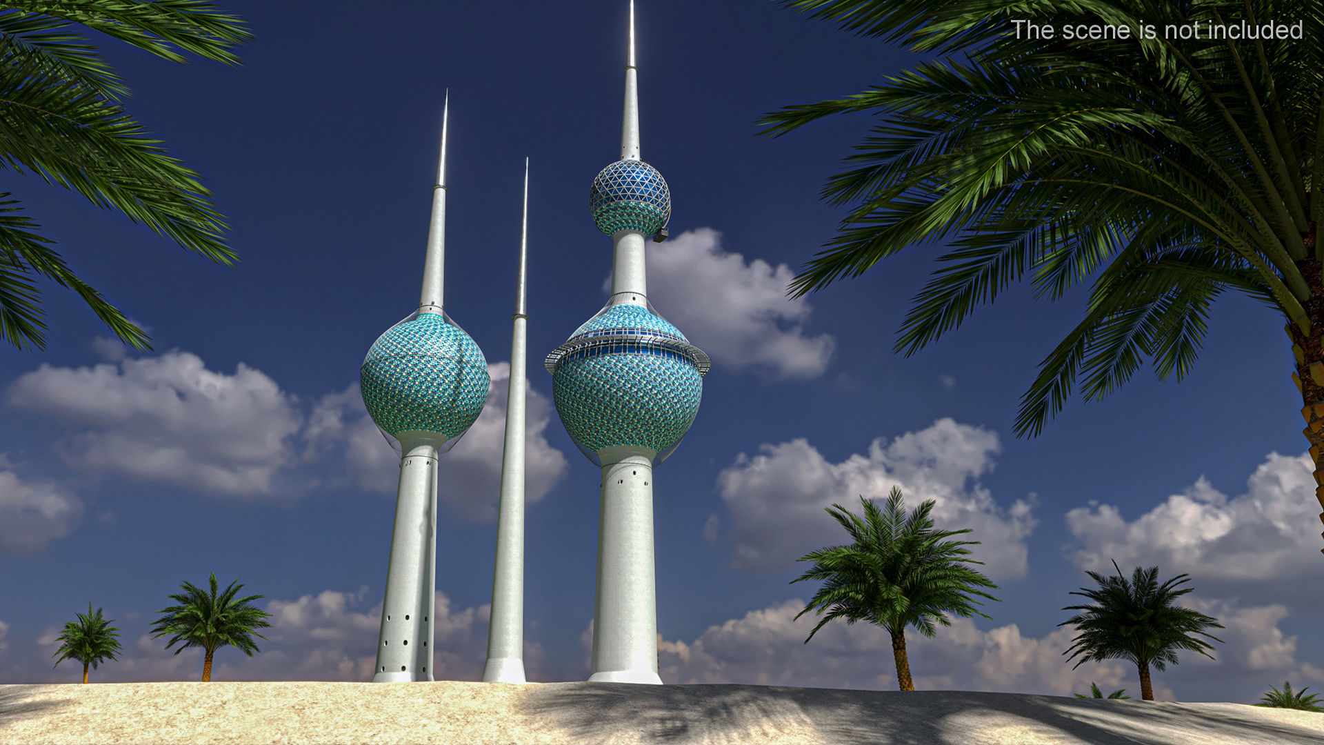 3D Kuwait Towers model