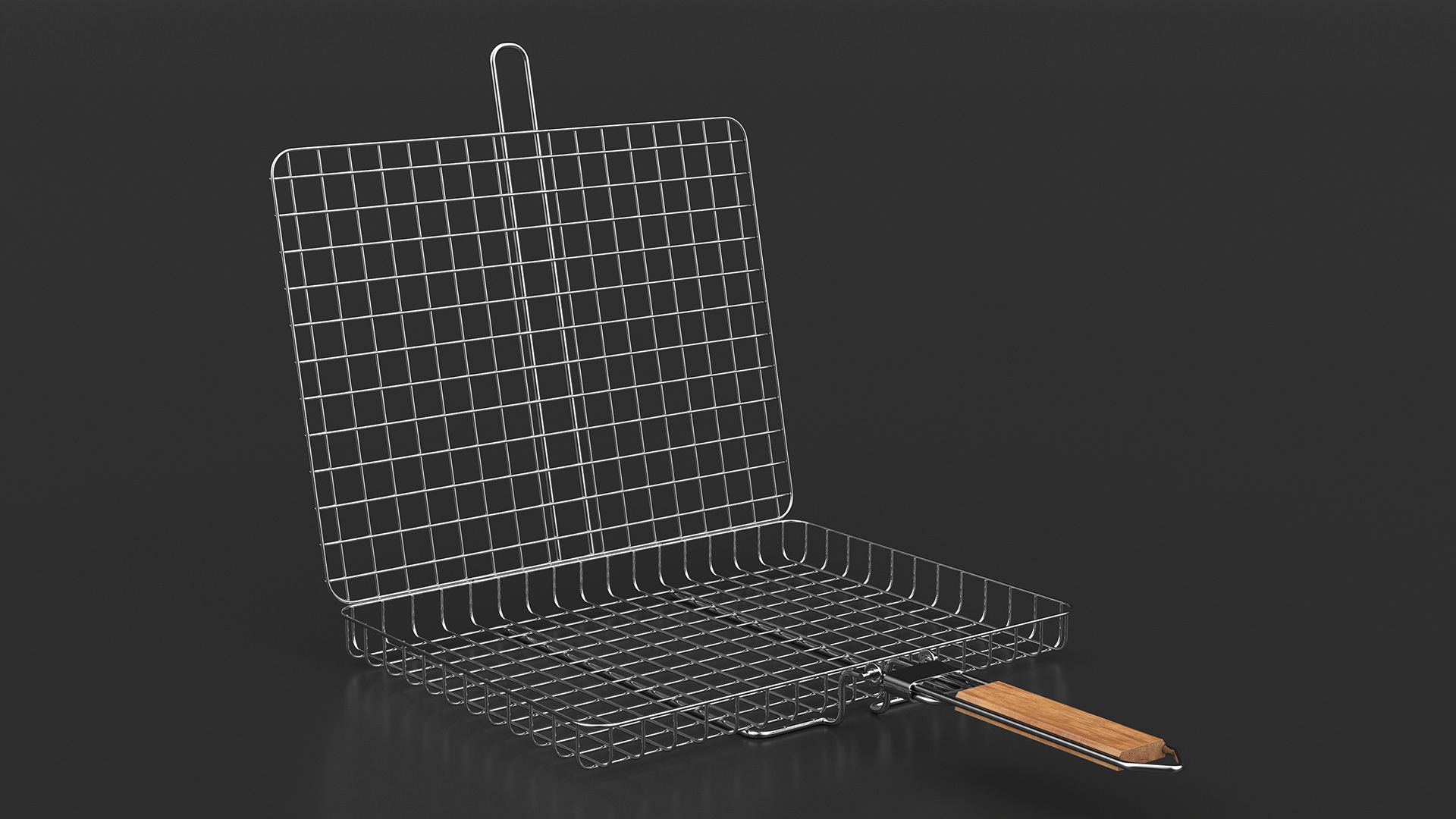 BBQ Handle Grill with Roasted Pork Ribs 3D model