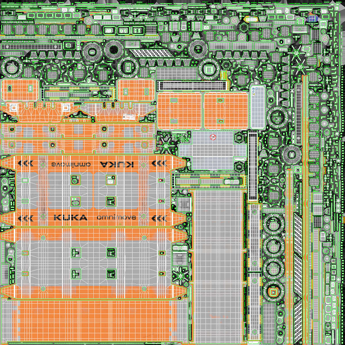 3D Dirty Orange Omnimove KUKA