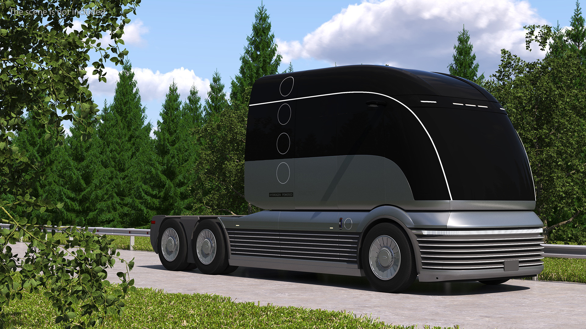 Hydrogen Concept Semi Truck 3D