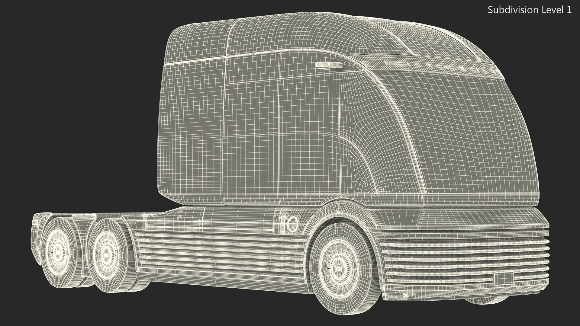 Hydrogen Concept Semi Truck 3D