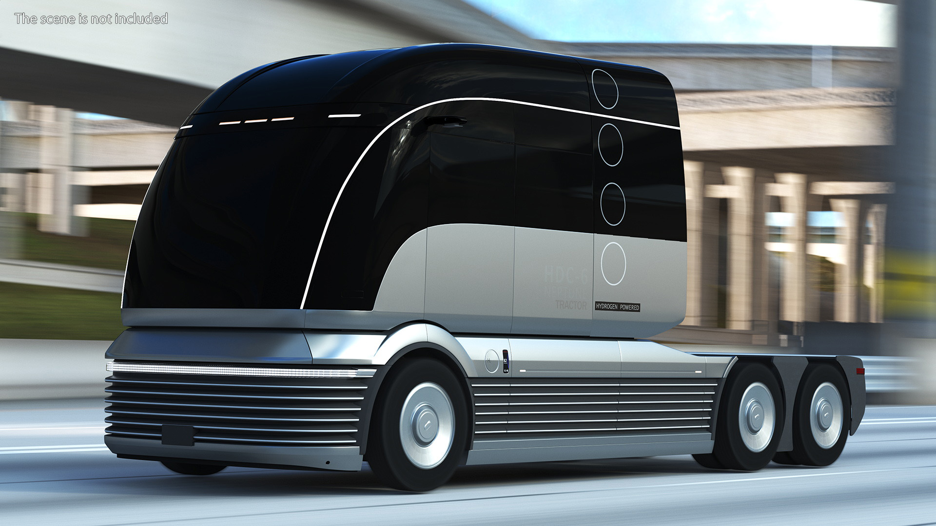 Hydrogen Concept Semi Truck 3D