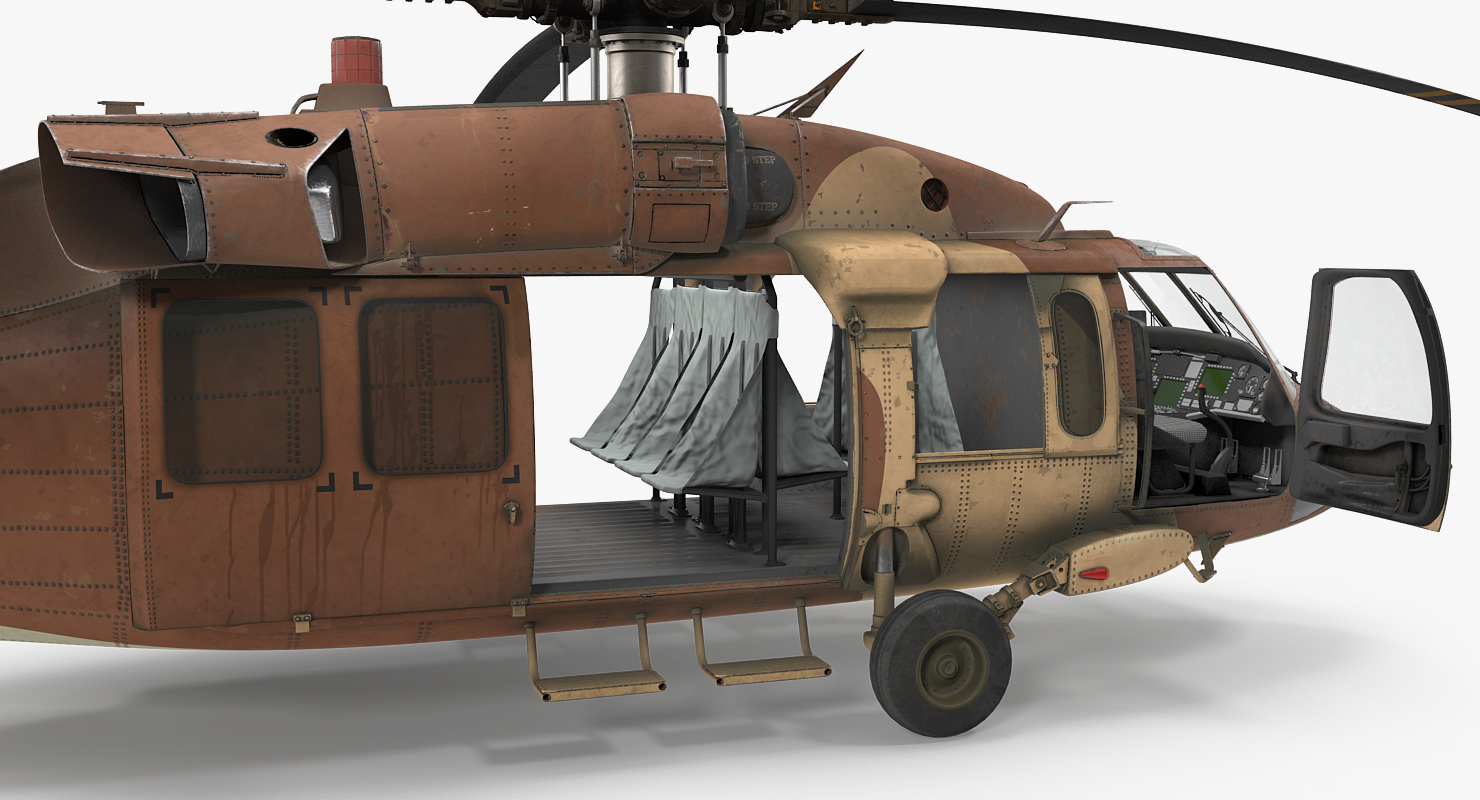 3D model Sikorsky UH 60 Black Hawk Military Israel Utility Helicopter