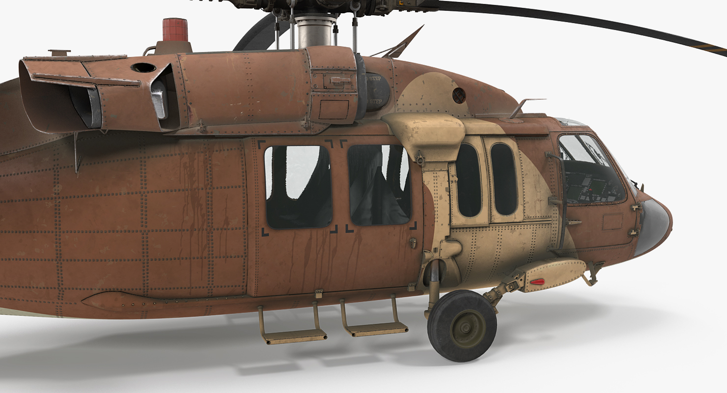 3D model Sikorsky UH 60 Black Hawk Military Israel Utility Helicopter