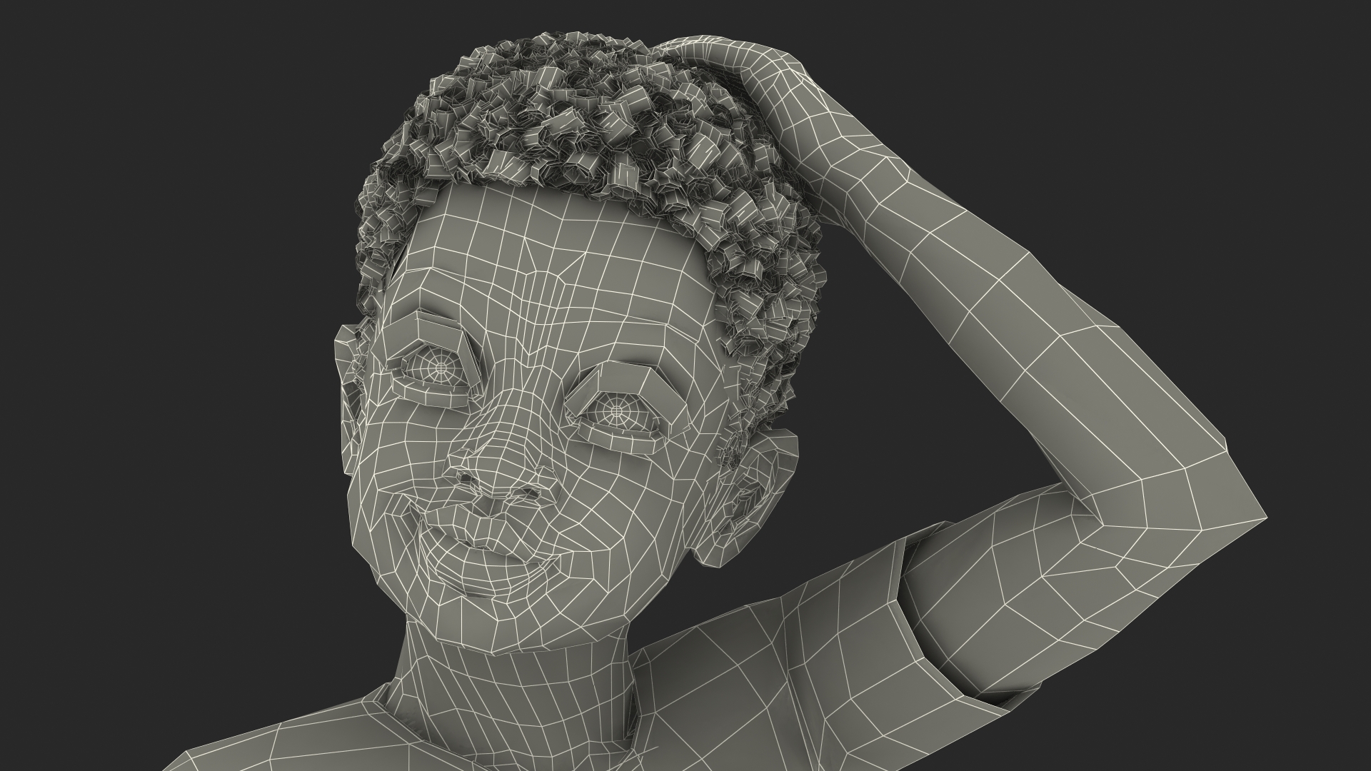 3D model Black Child Boy