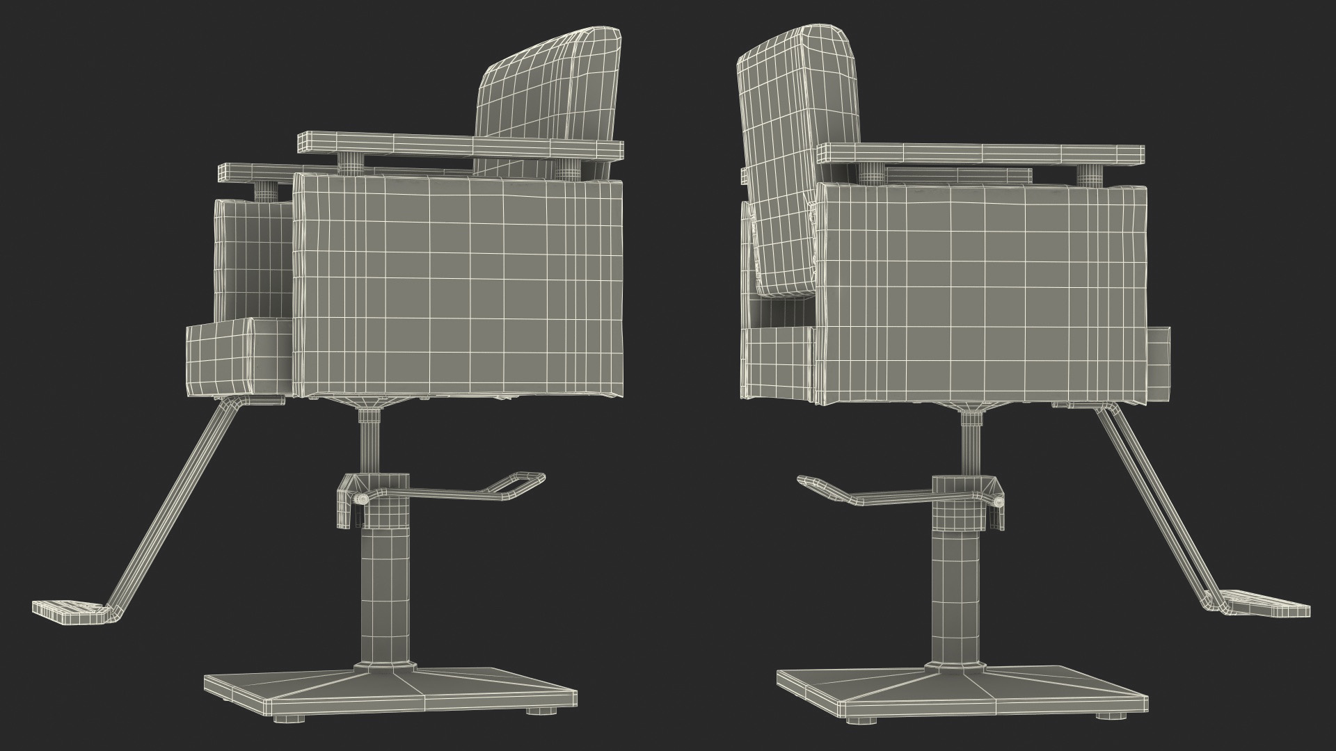 Beauty Salon Chair Red 3D