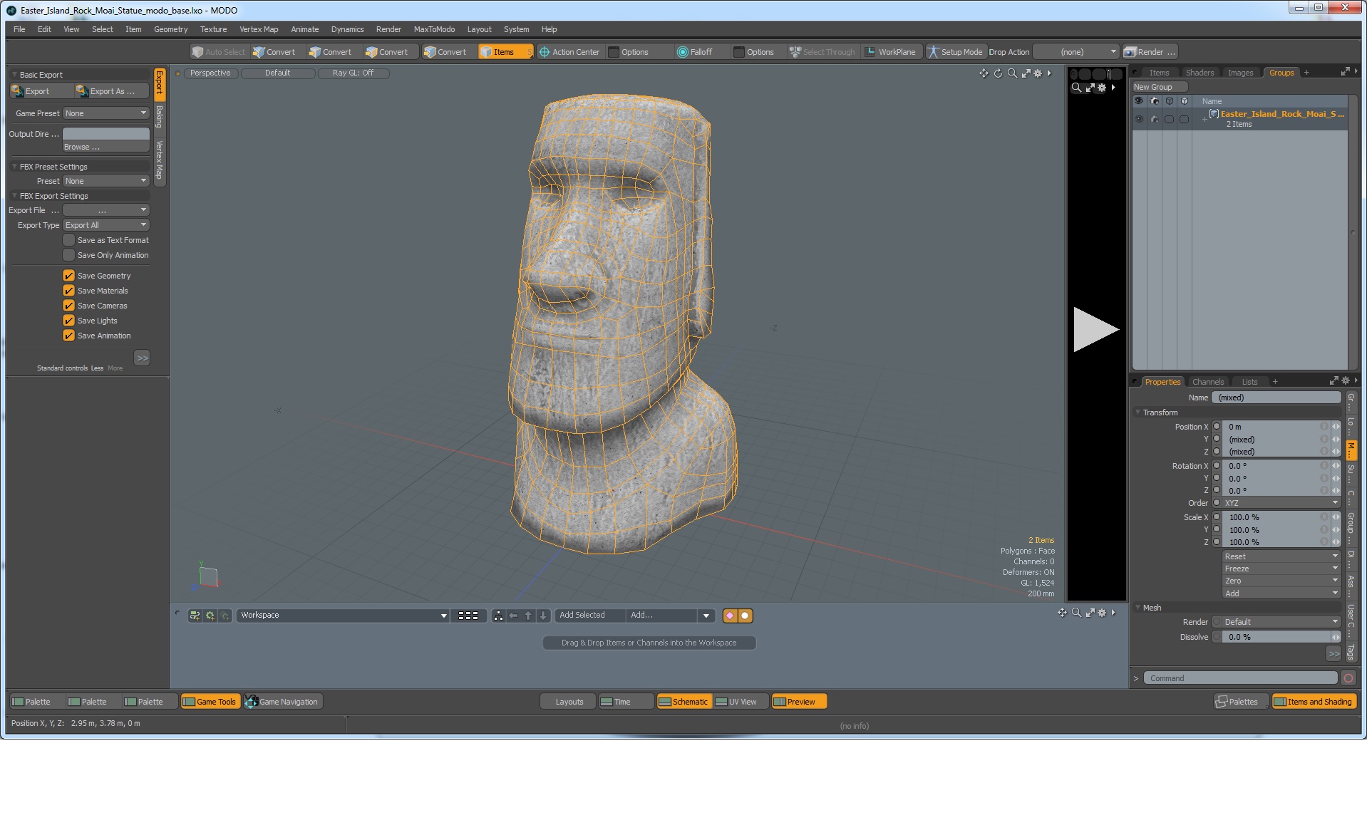 3D Easter Island Rock Moai Statue for 3D Print model