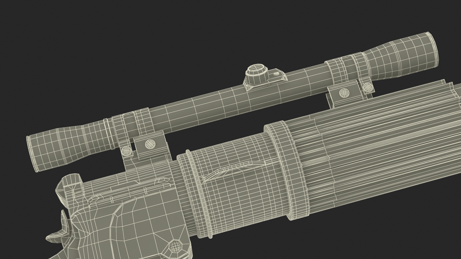 3D Star Wars EE-3 Boba Fett Carbine Rifle model