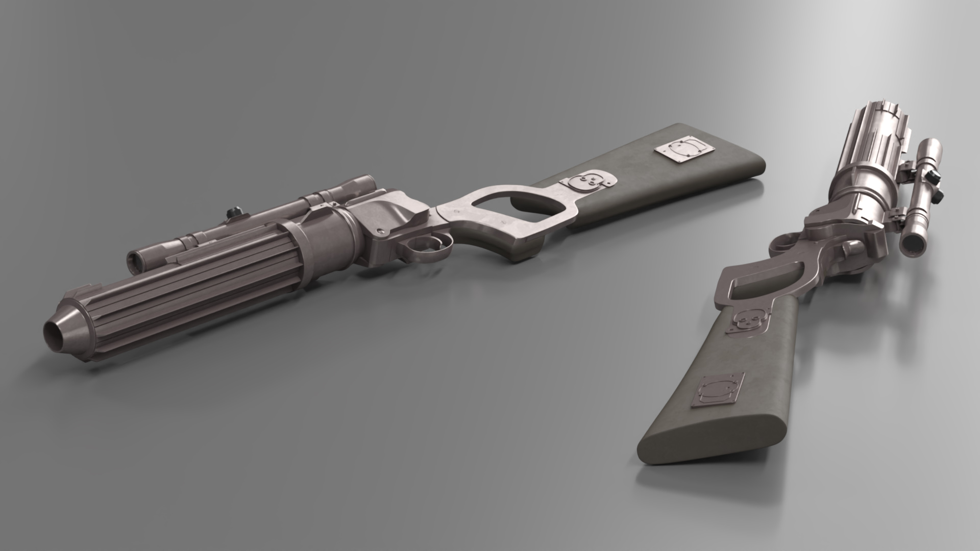 3D Star Wars EE-3 Boba Fett Carbine Rifle model