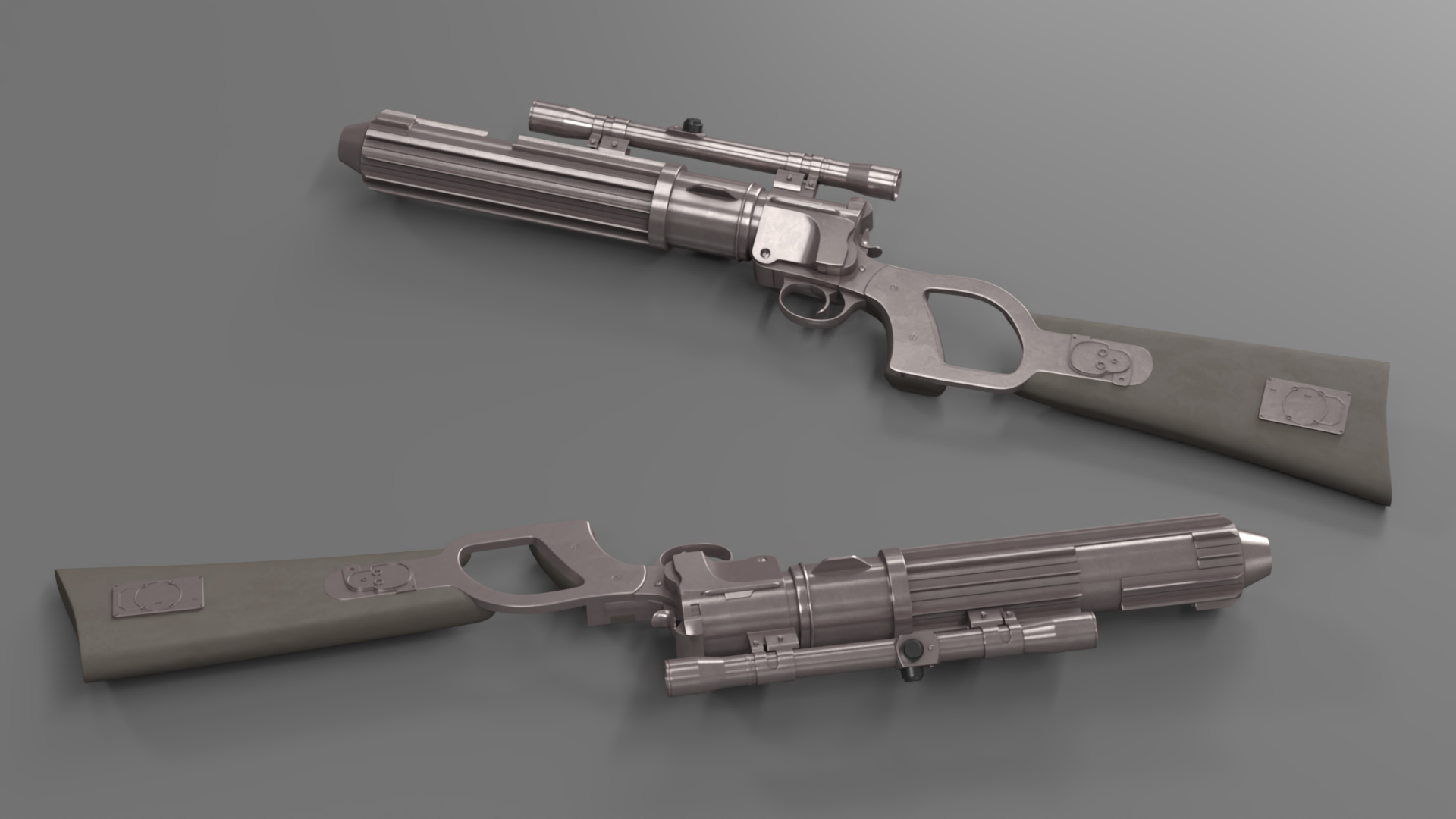 3D Star Wars EE-3 Boba Fett Carbine Rifle model