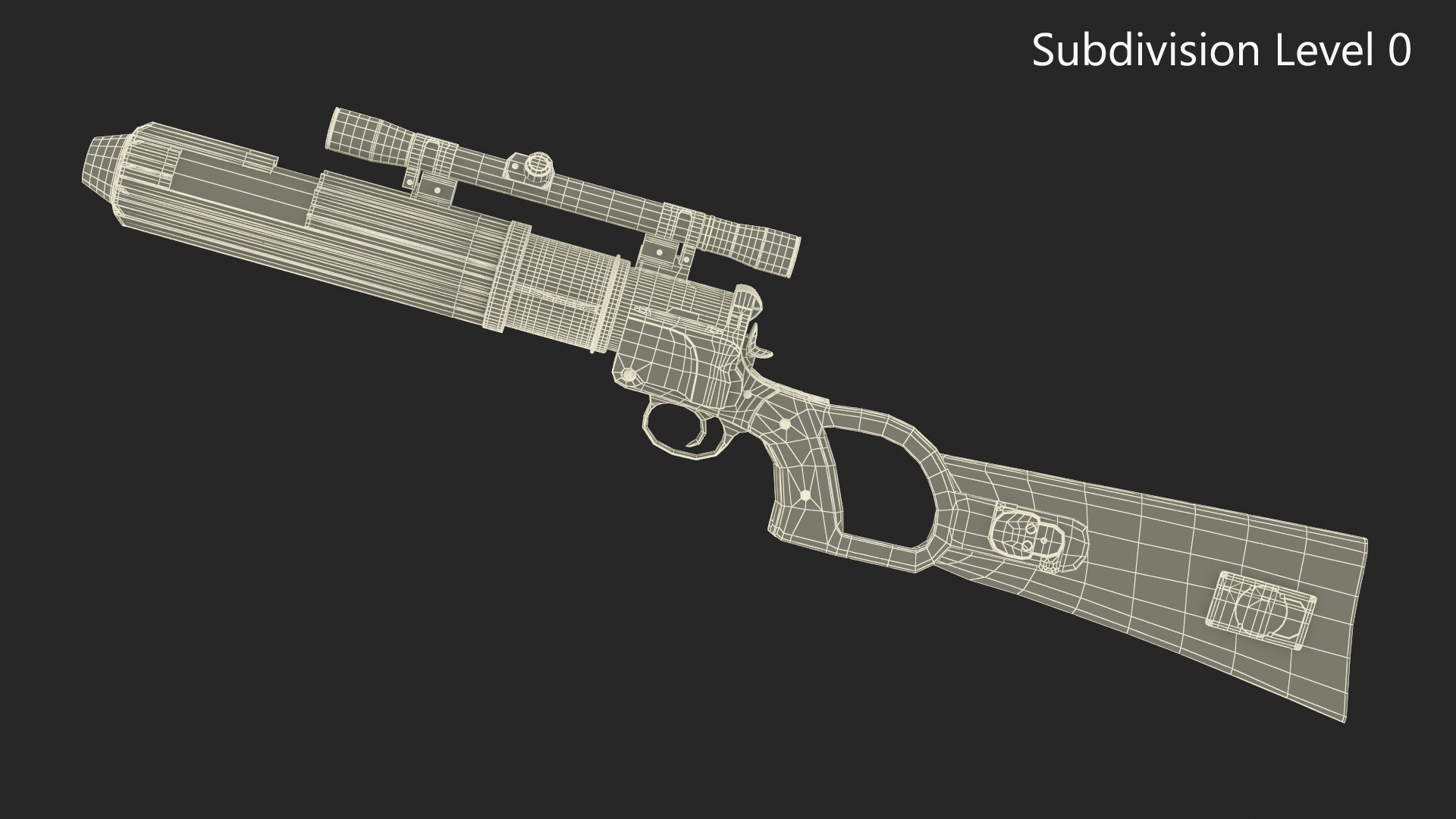 3D Star Wars EE-3 Boba Fett Carbine Rifle model