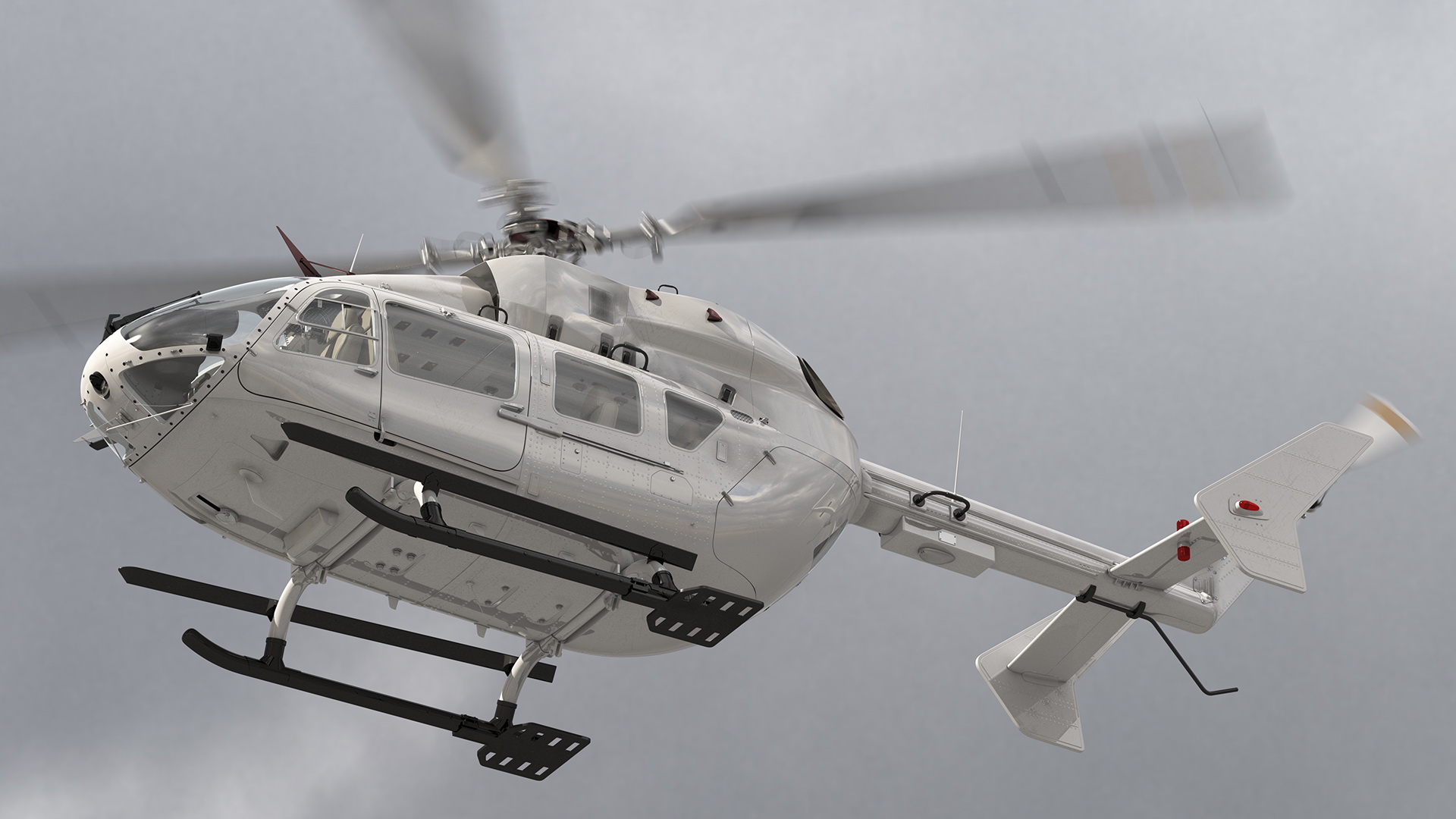 3D Twin Engine Light Utility Helicopter Rigged model