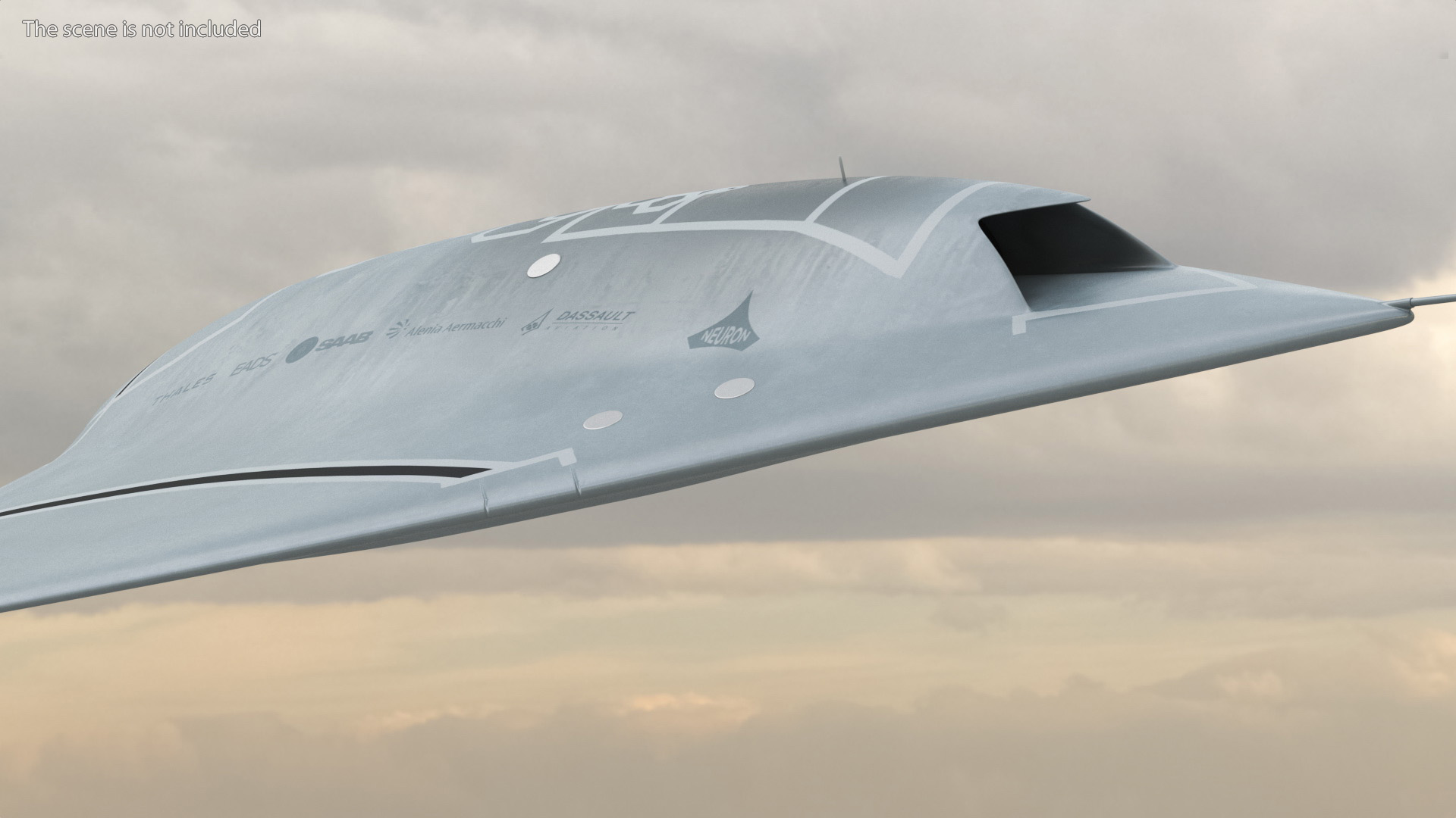 Stealth UCAV Flight 3D model