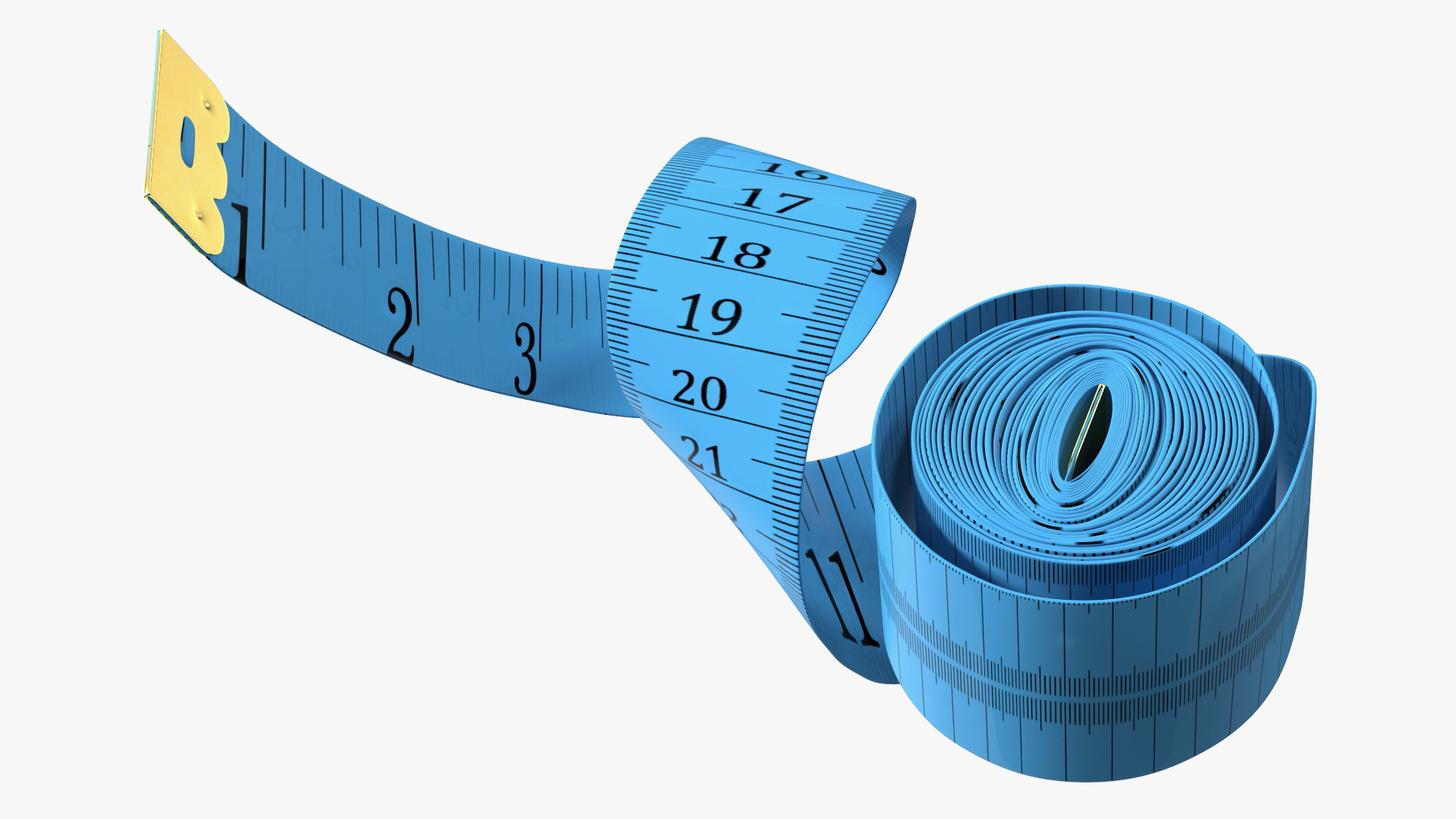 Blue Sewing Tape Measure 3D model