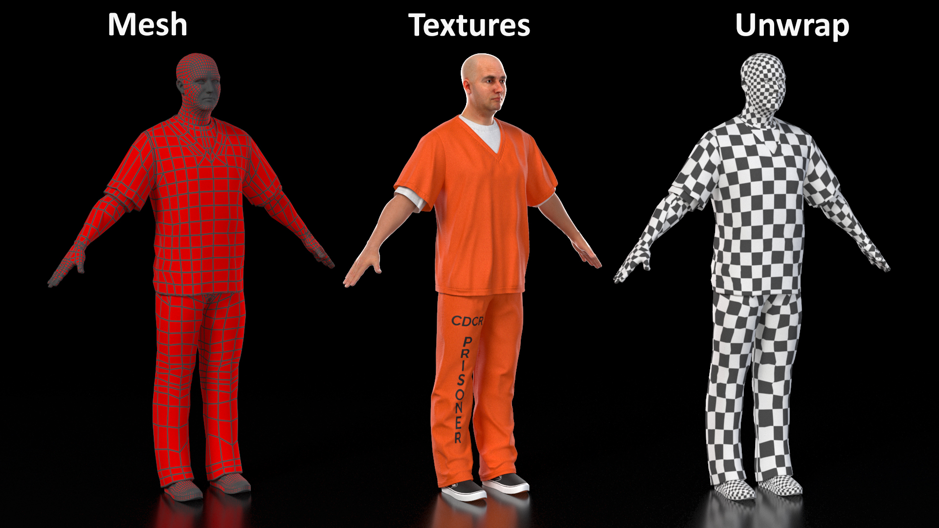 3D Male Prisoner model