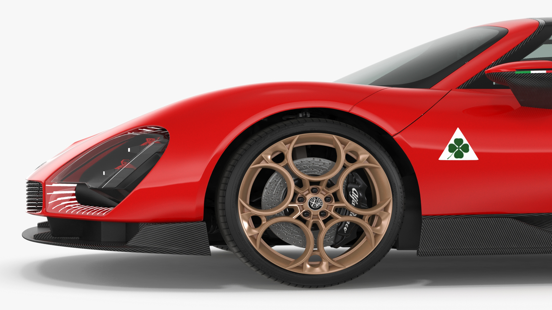 Alfa Romeo 33 Stradale Red Rigged for Cinema 4D 3D