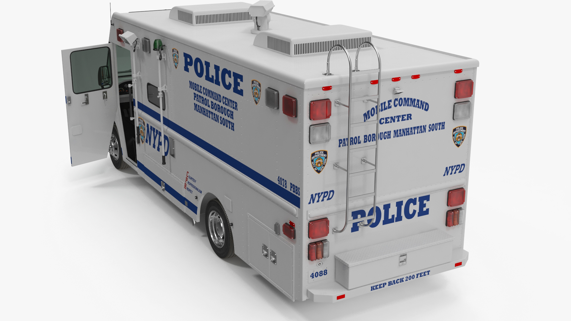 3D NYPD Mobile Command Center Rigged model