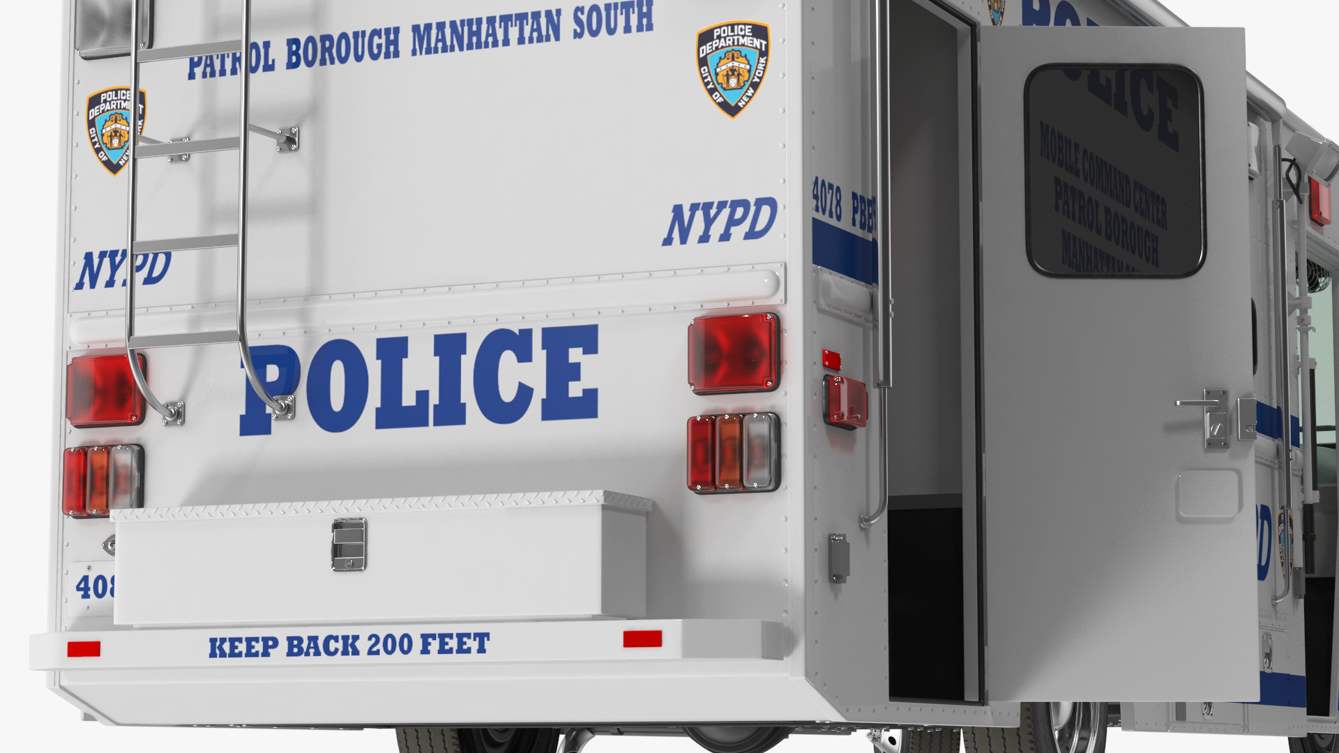 3D NYPD Mobile Command Center Rigged model