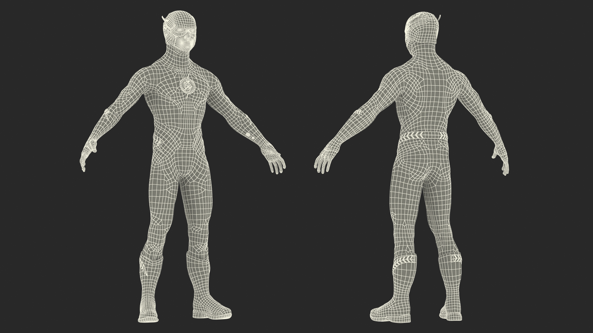 3D model DC Flash Character A-pose