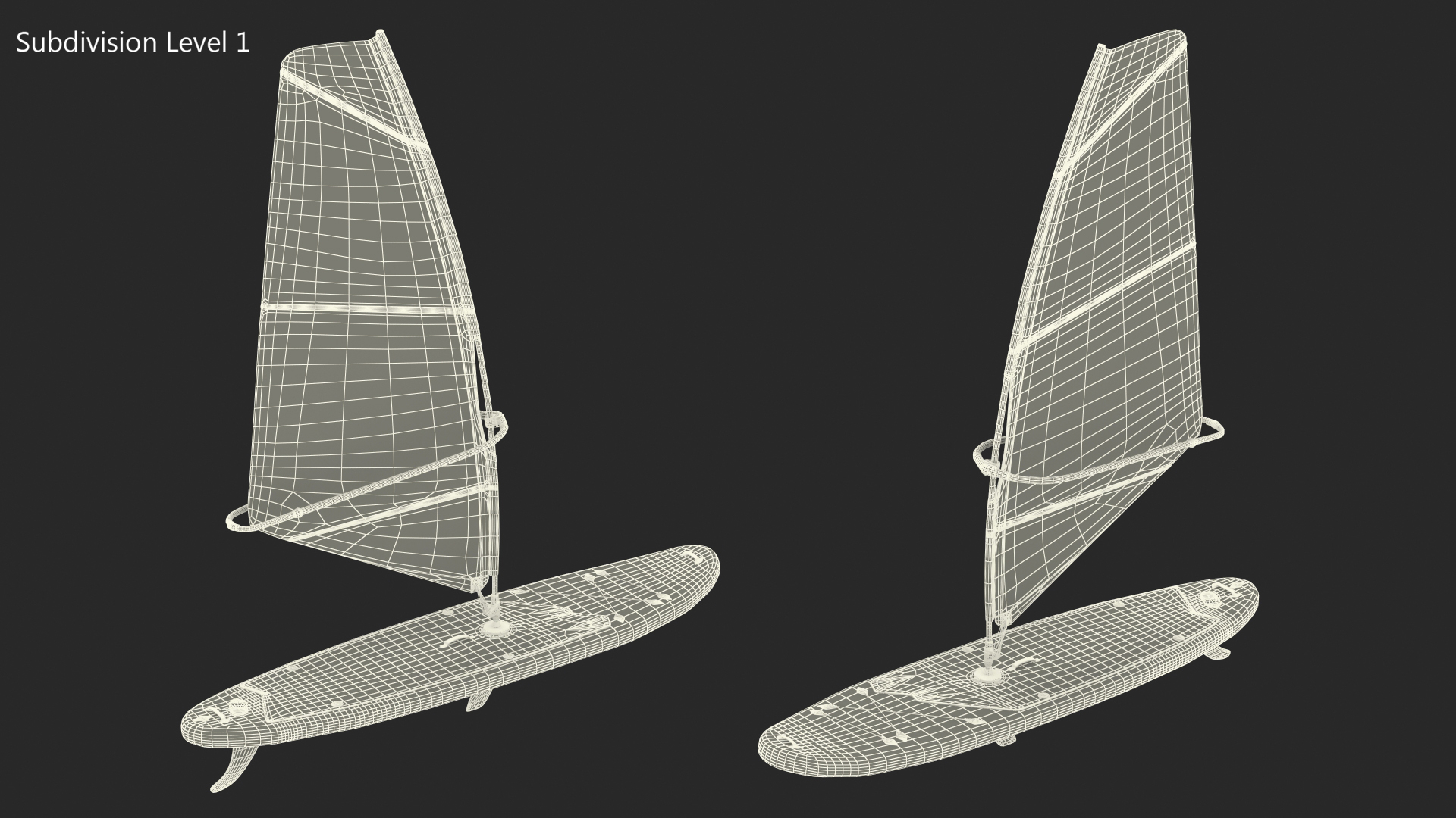 3D Windsurf SUP Gladiator with STX Sail