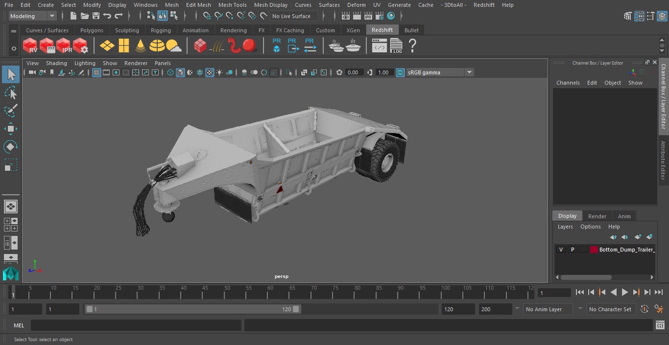 3D Bottom Dump Trailer New model