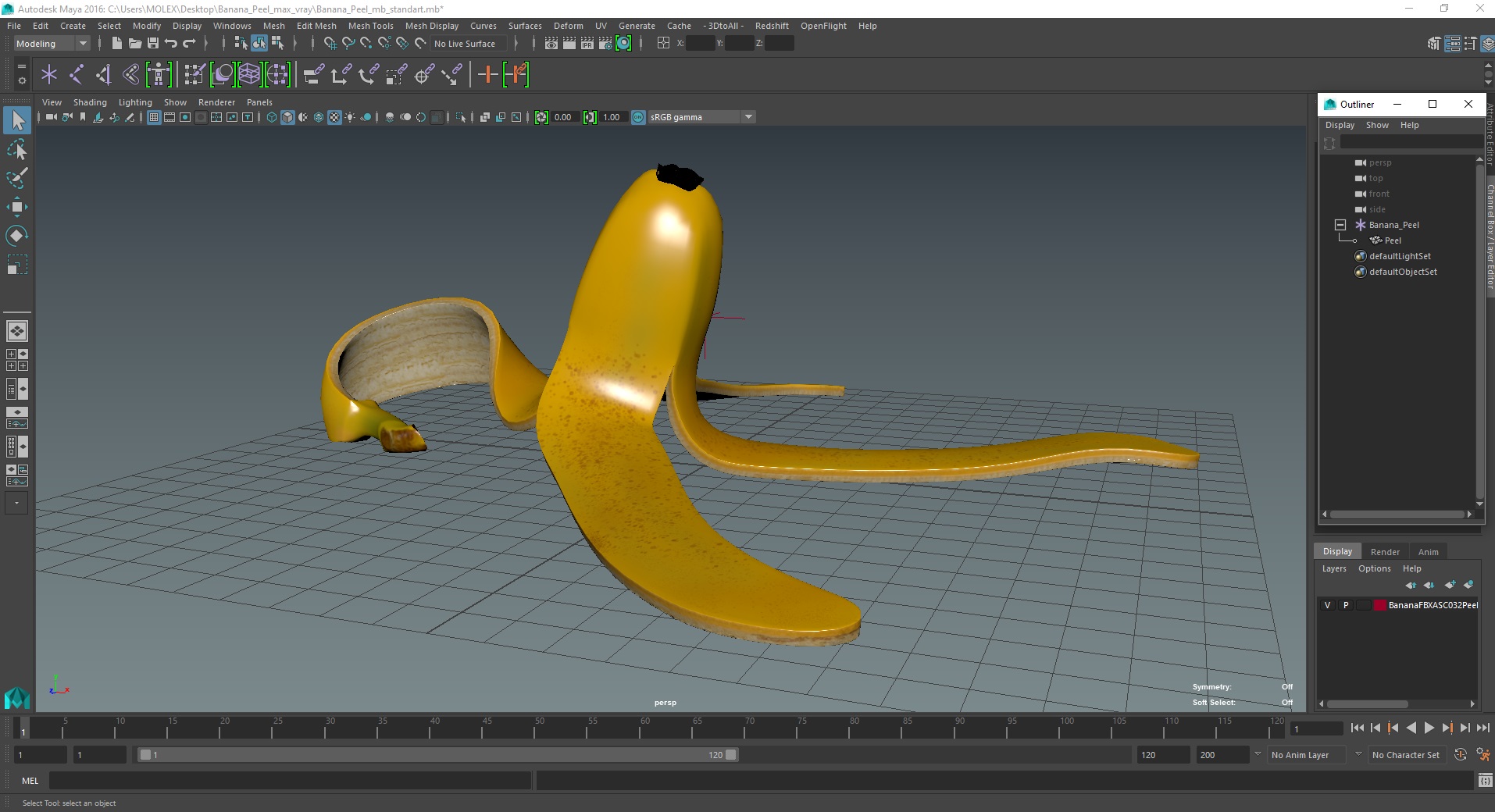 3D Banana Peel