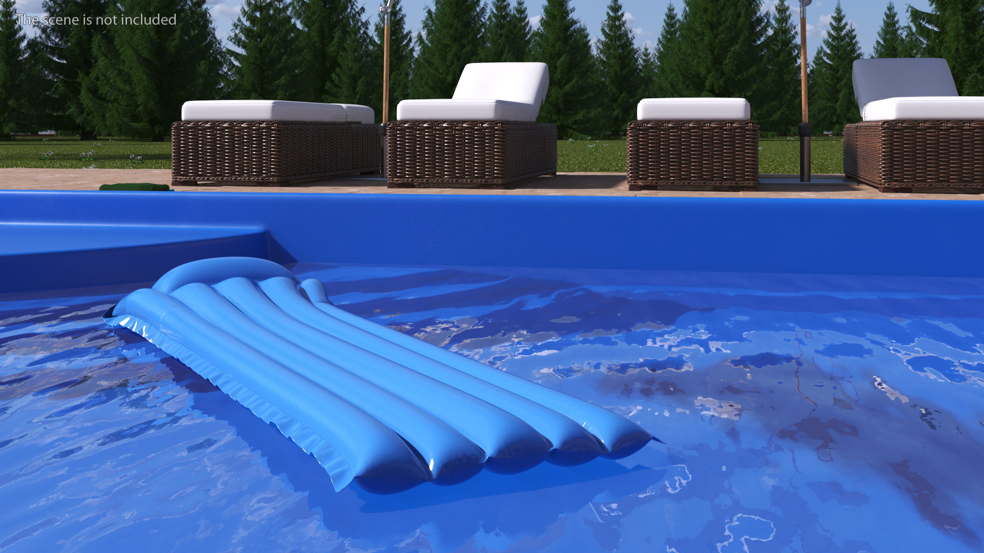 3D Tuscan Pool and Air Mattress model