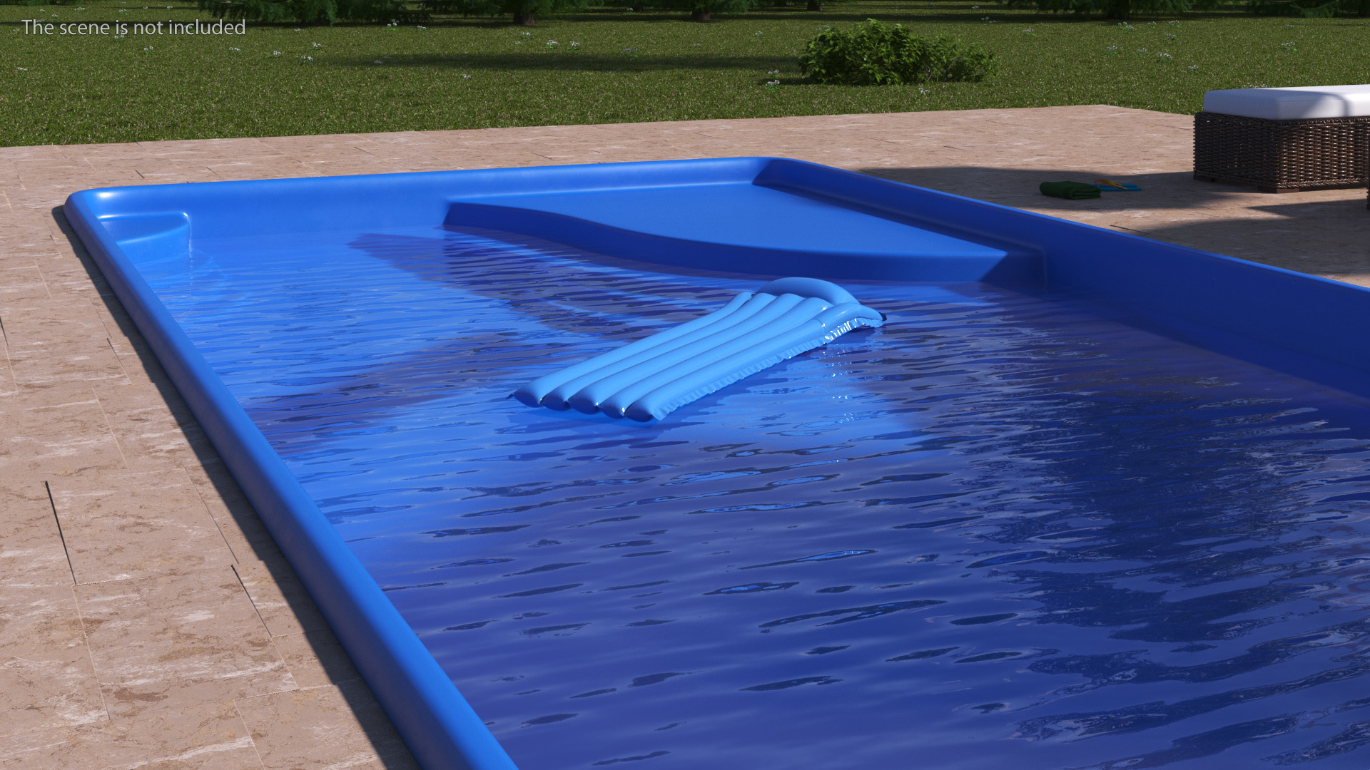 3D Tuscan Pool and Air Mattress model