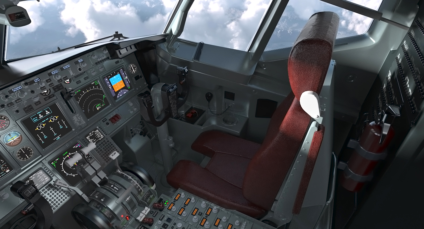 Boeing 737 900 with Interior United Airlines 3D model