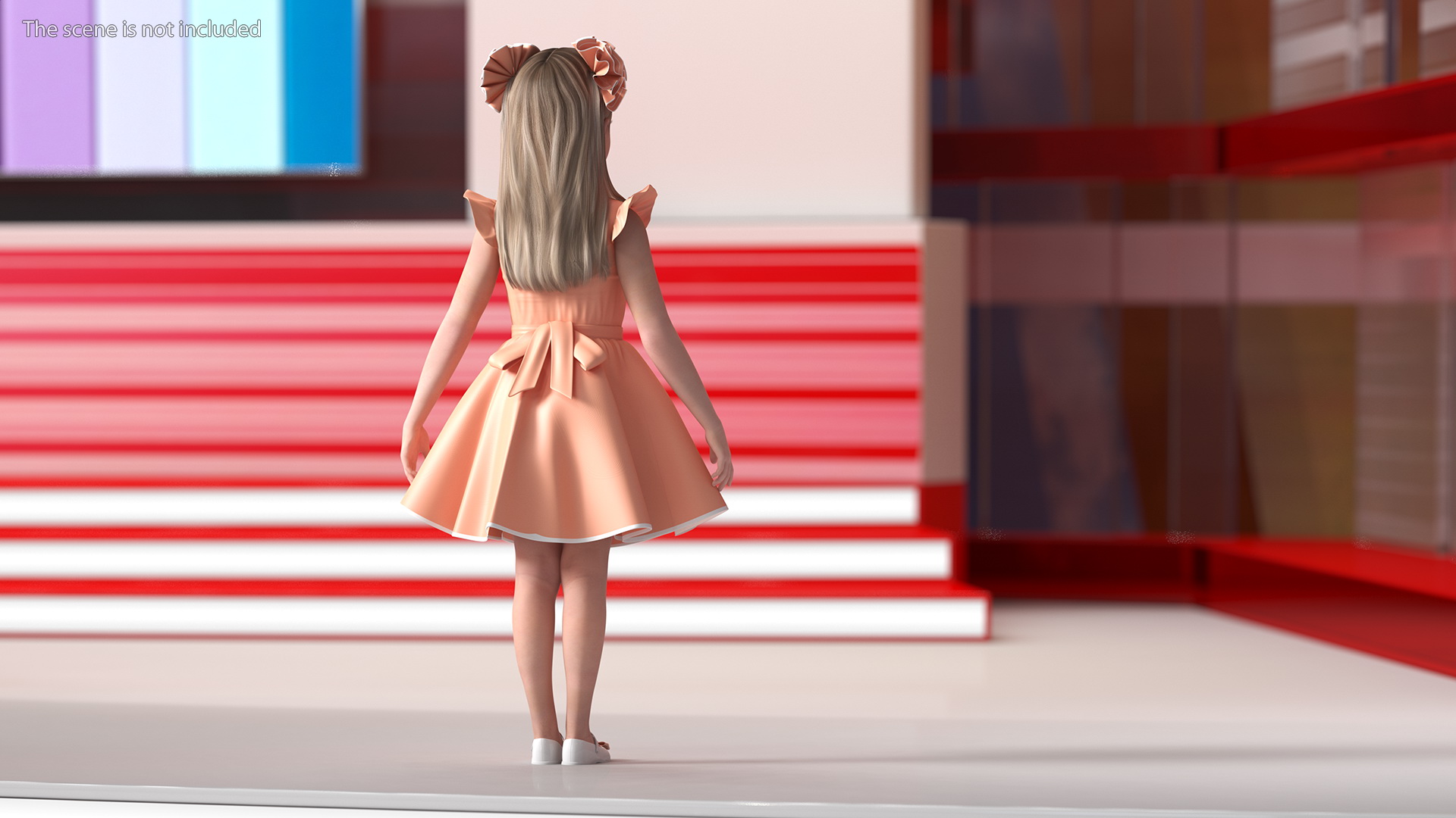 Child Girl Party Style Rigged 3D model