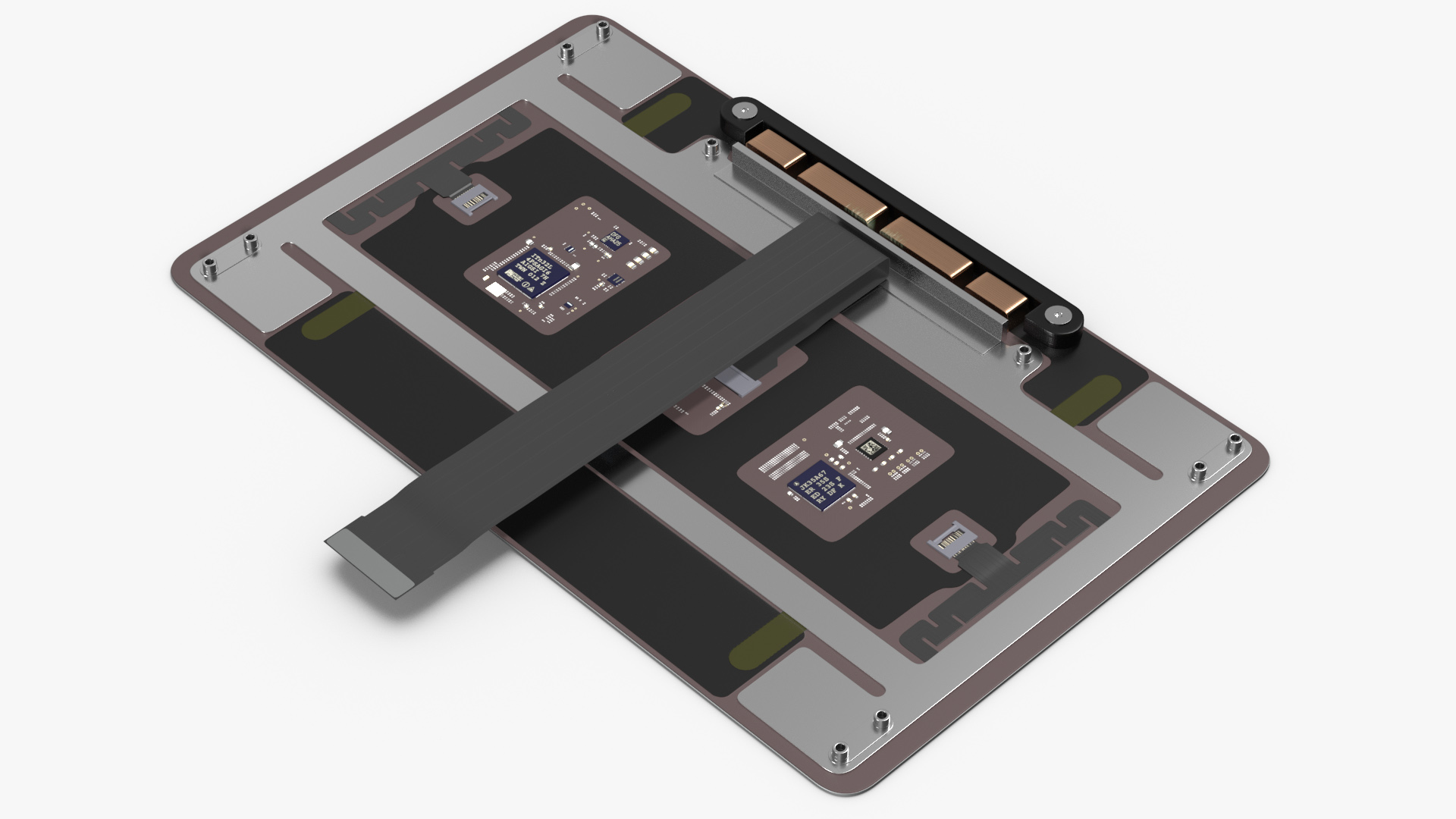 3D Laptop with Detailed Inner Structure