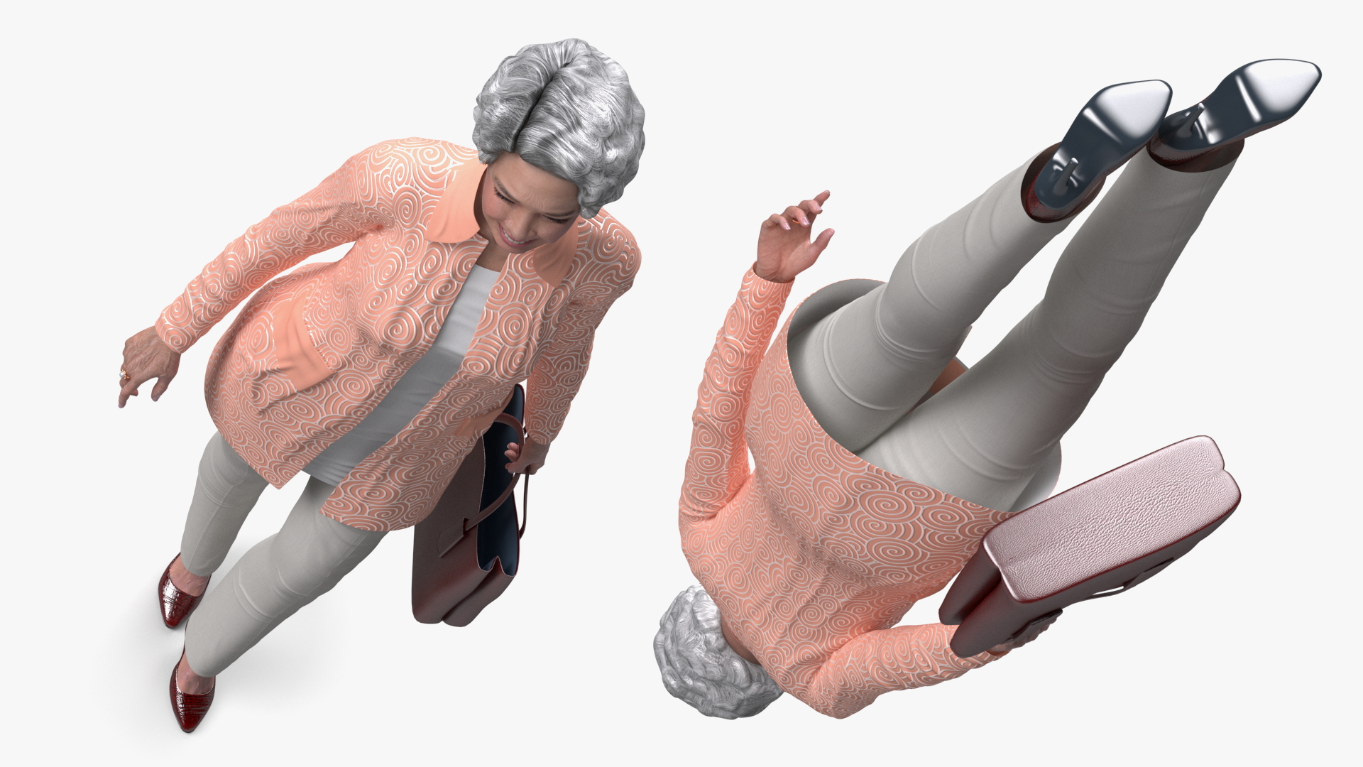 3D Chinese Grandma Everyday Style Walking model