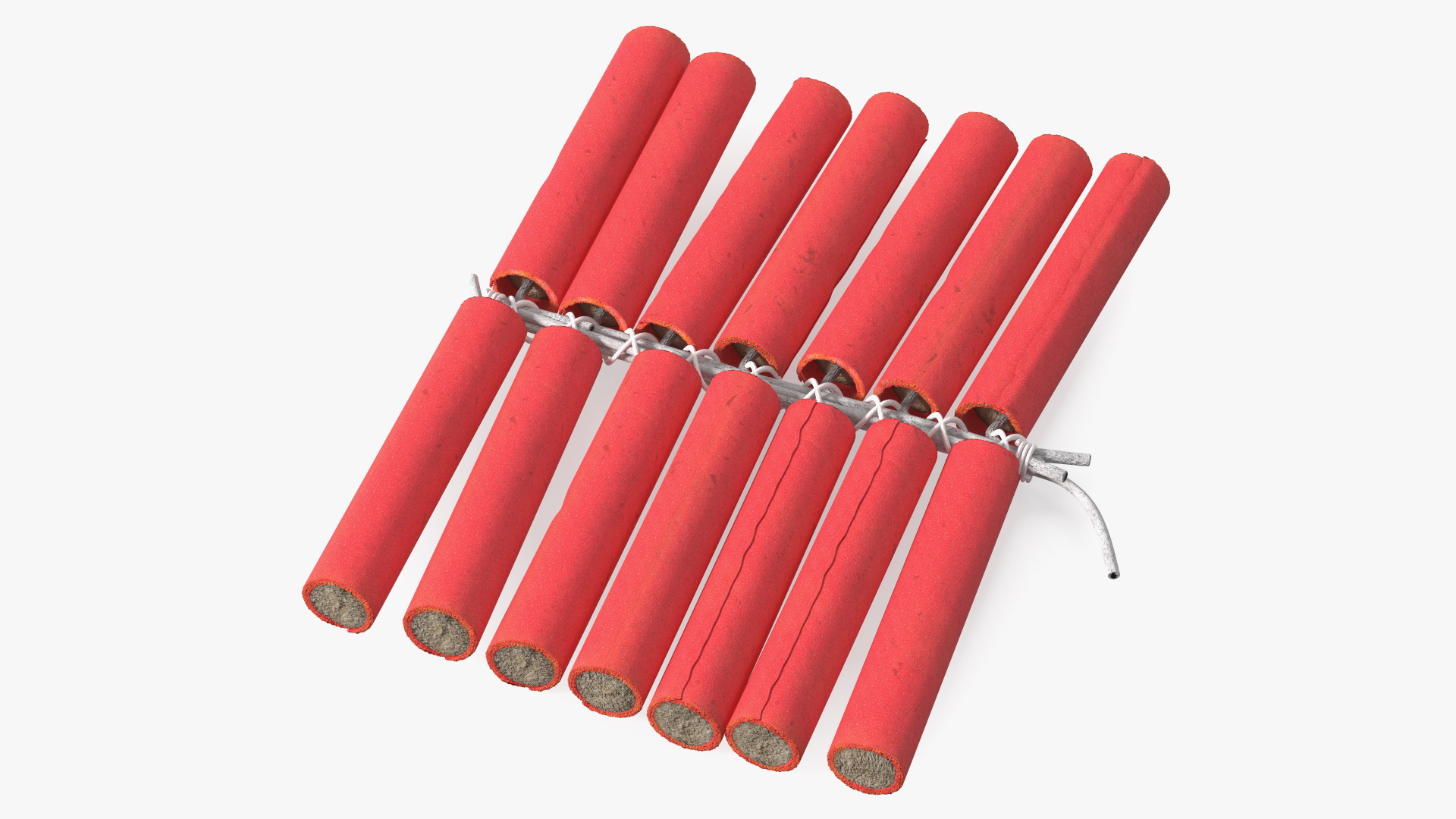 3D Red Firecrackers String model