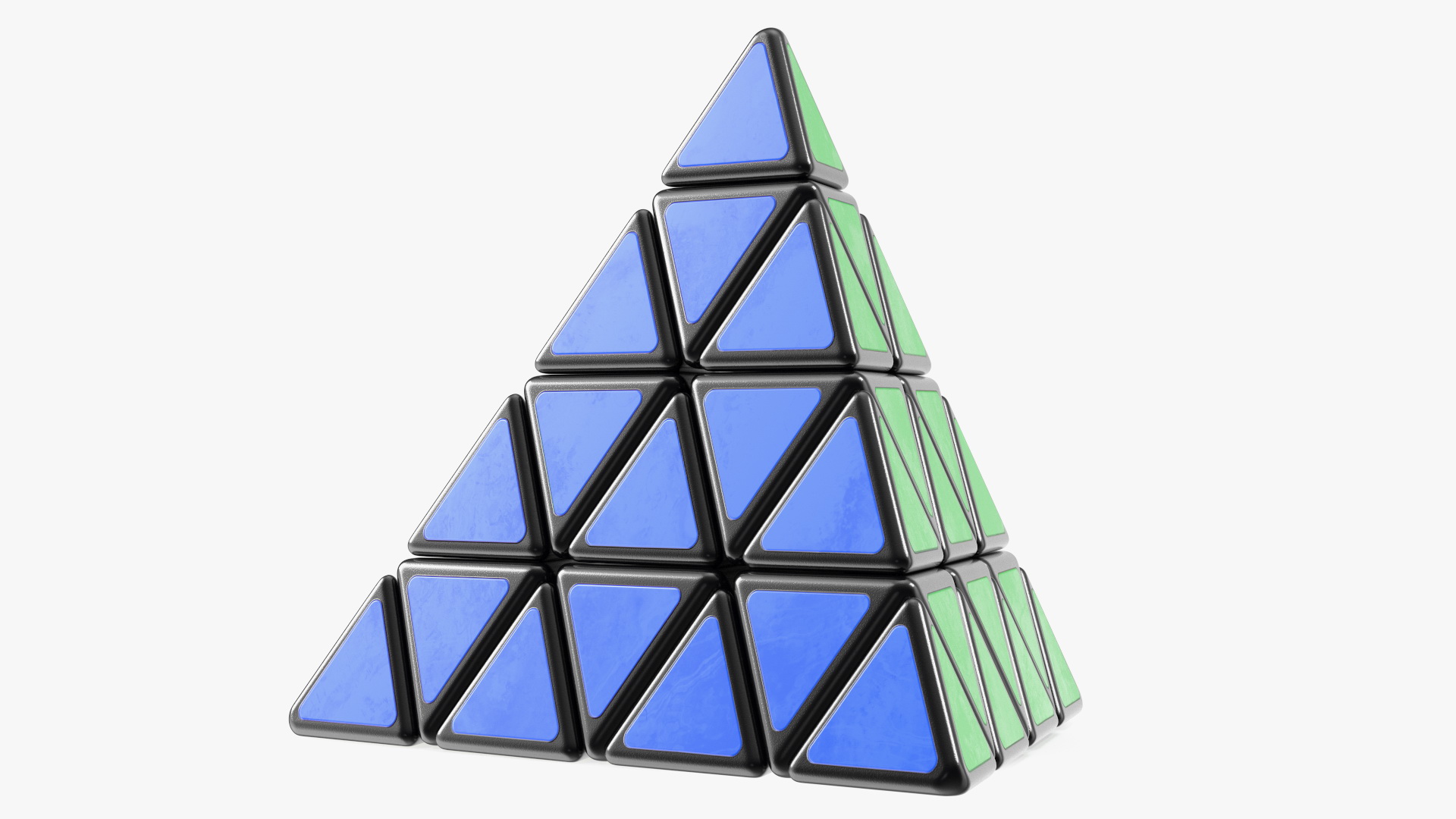 3D model Rubik Pyramid Puzzle Assembled