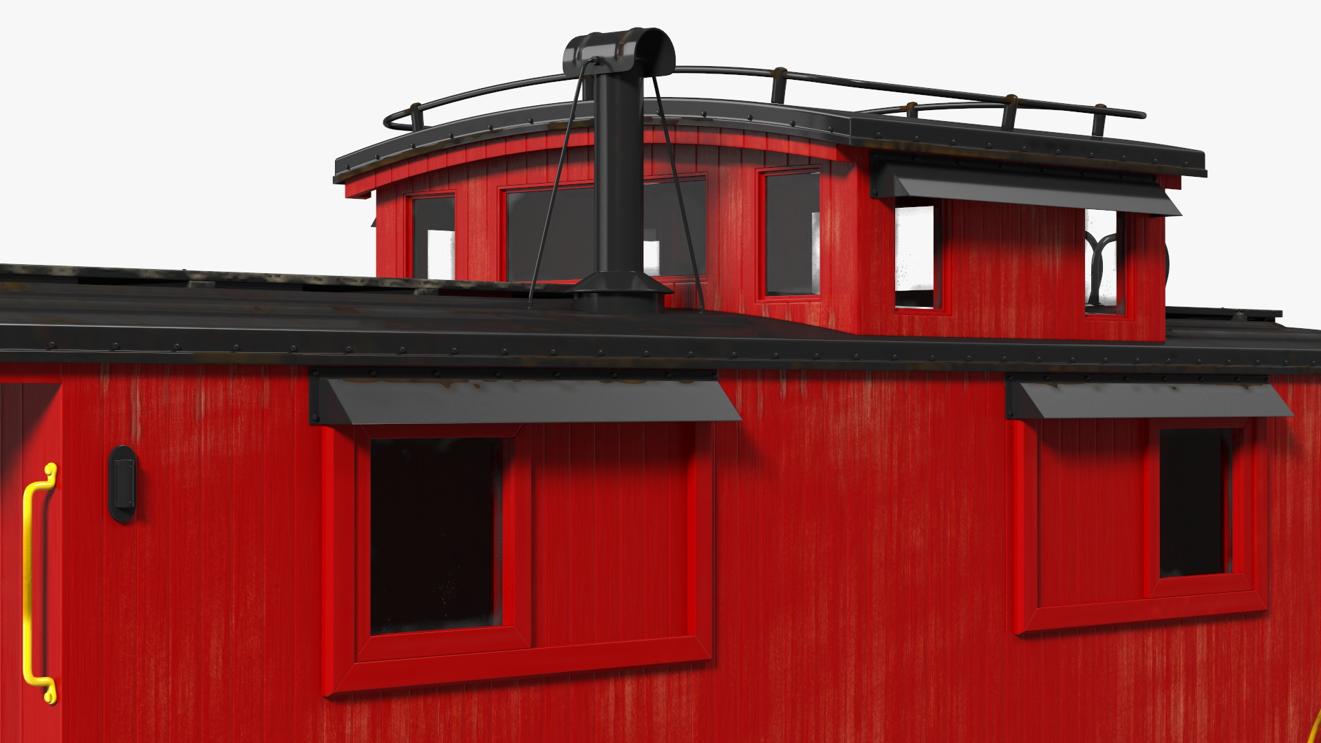 3D Historic Wabash Caboose model