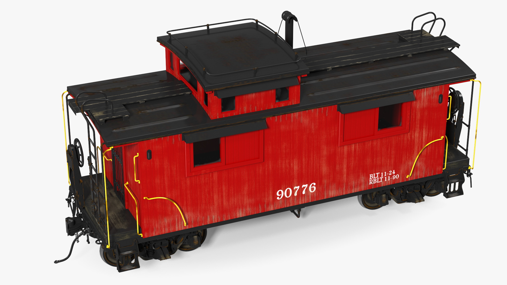 3D Historic Wabash Caboose model