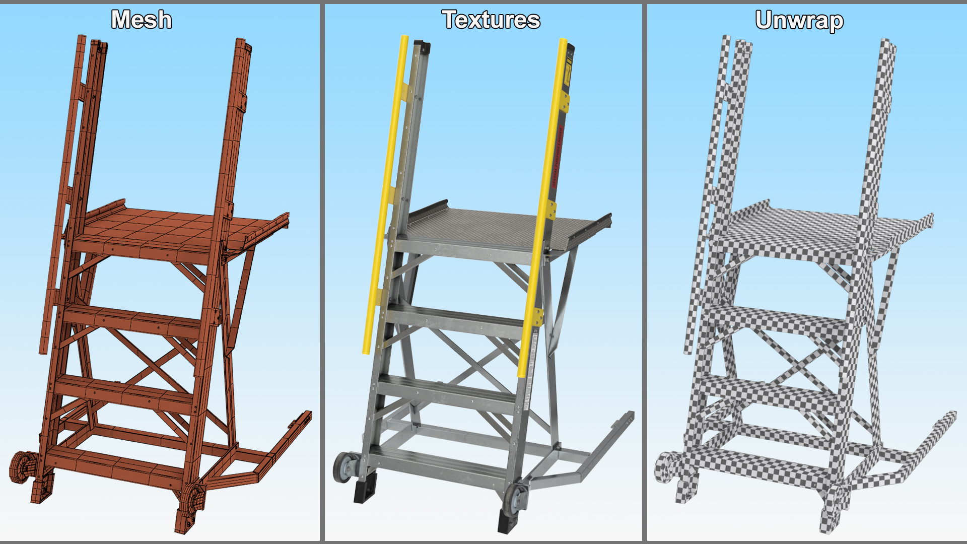 Aircraft Platform Ladder 3D model